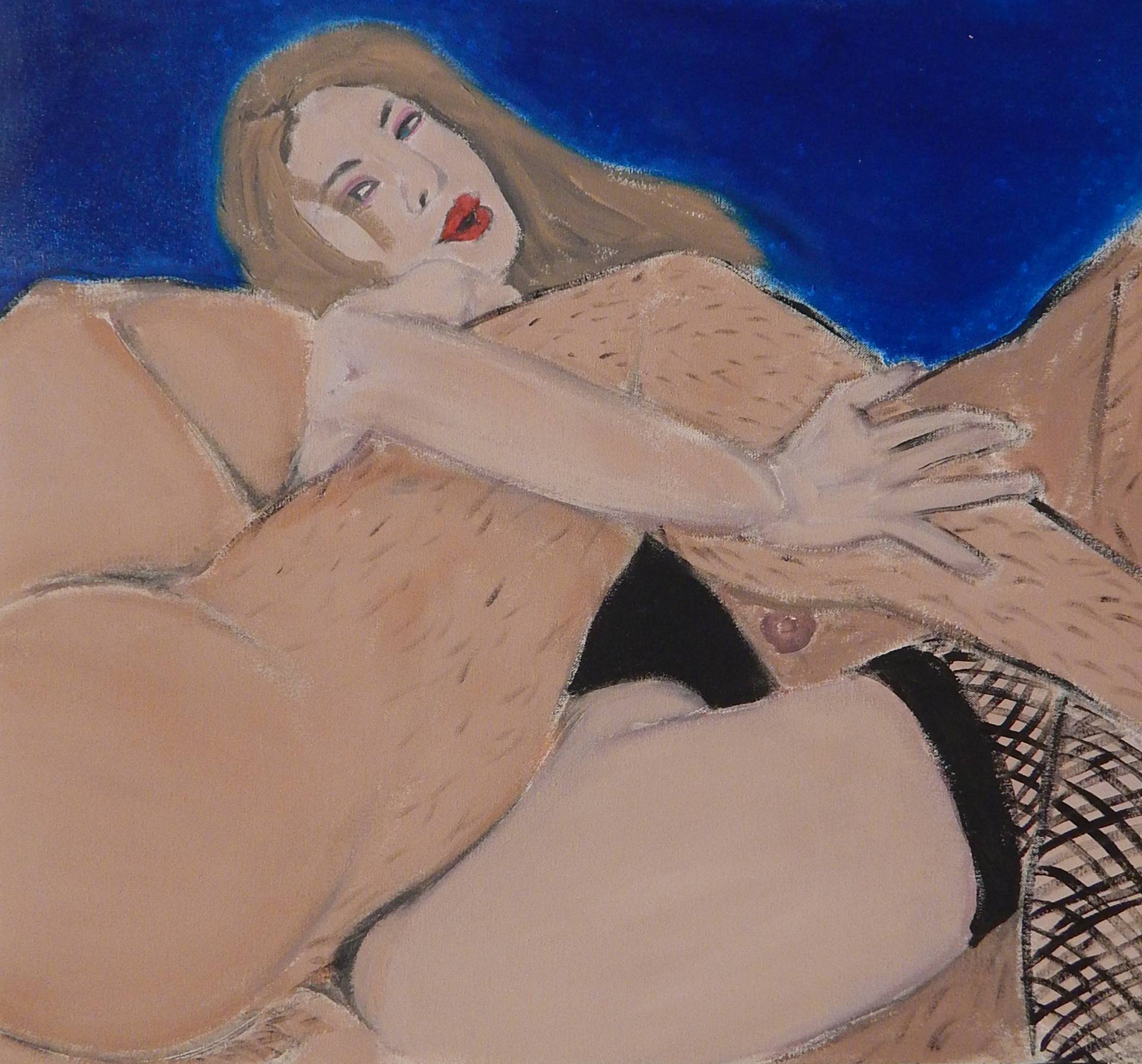 Everyone go to internships! Acrylic on canvas, 60x65 cm, 2020