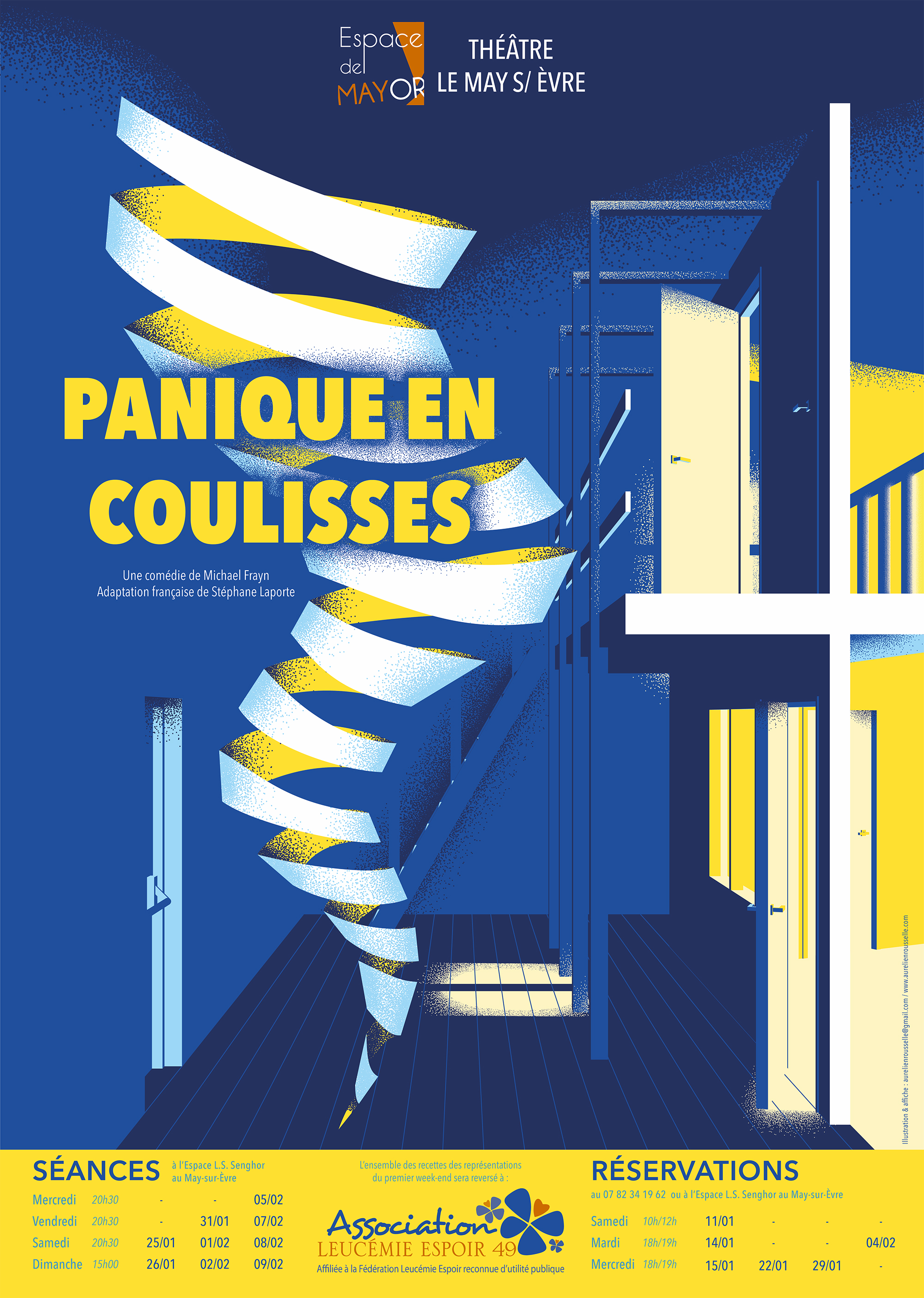 Affiche de théâtre - troupe "Espace del Mayor", Le May-sur-Èvre (49)