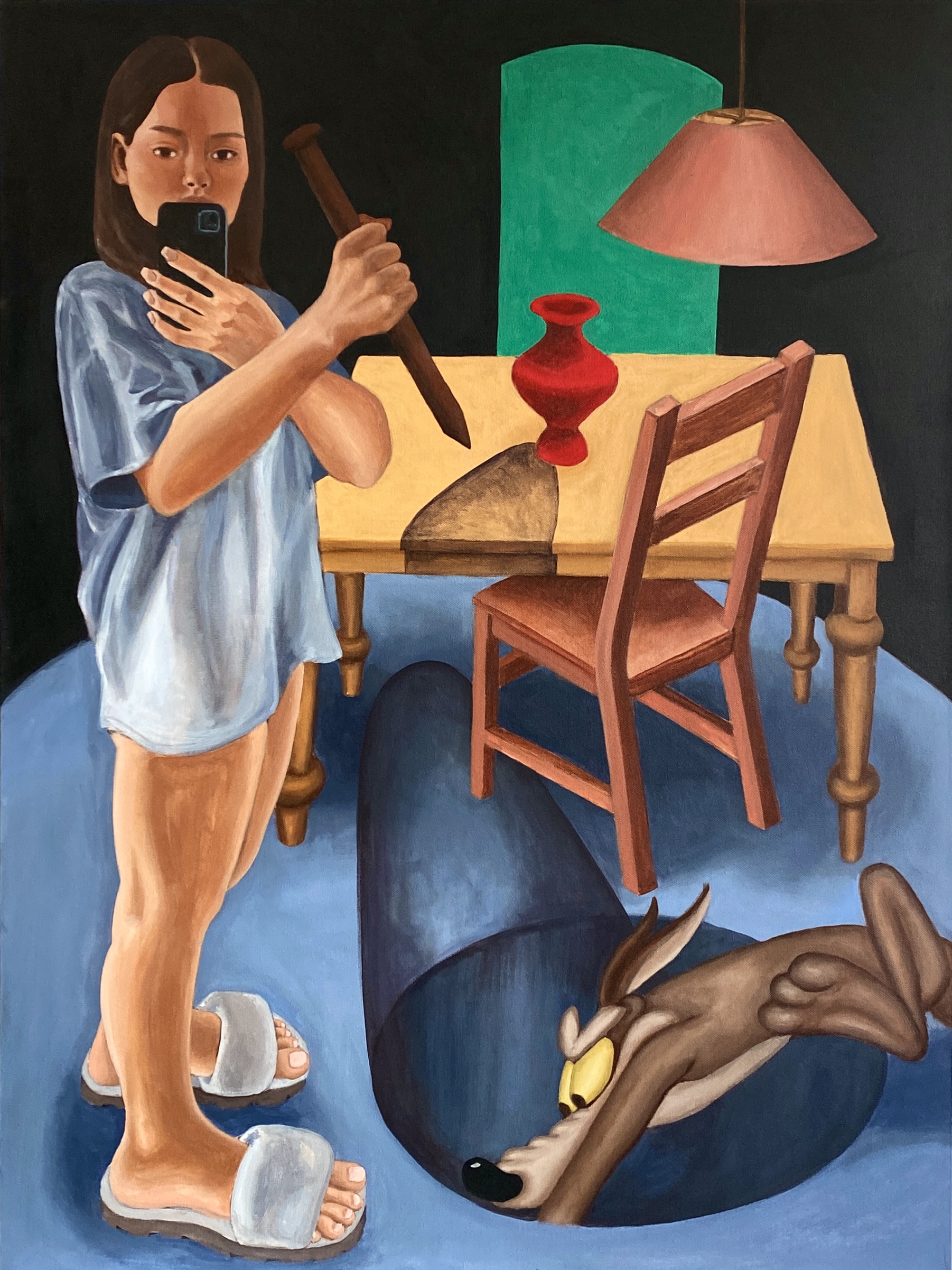 "The Hunt" 2024 30x40" Acrylic on canvas