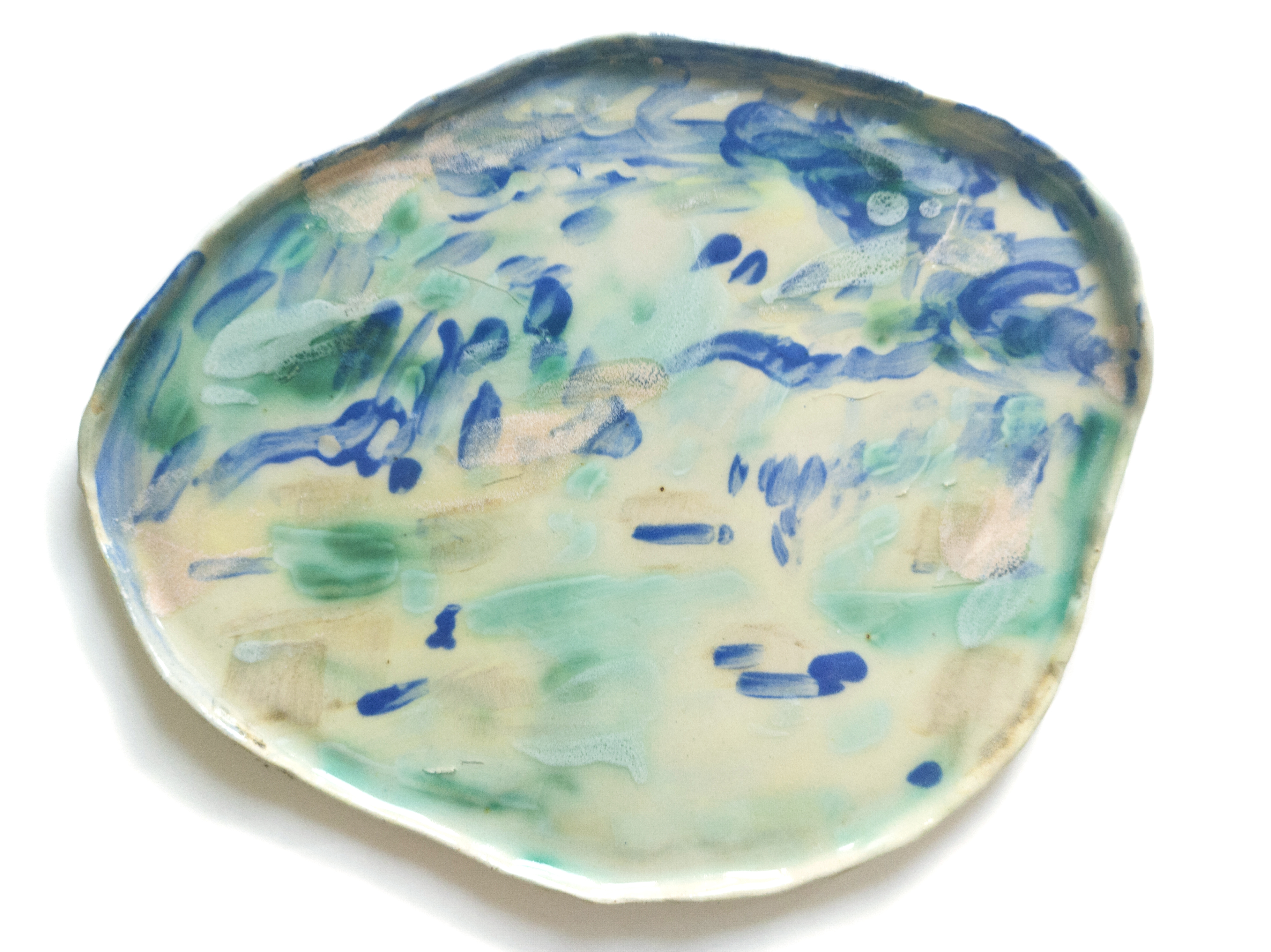 "Landscape" plate, glazed ceramics, 2023