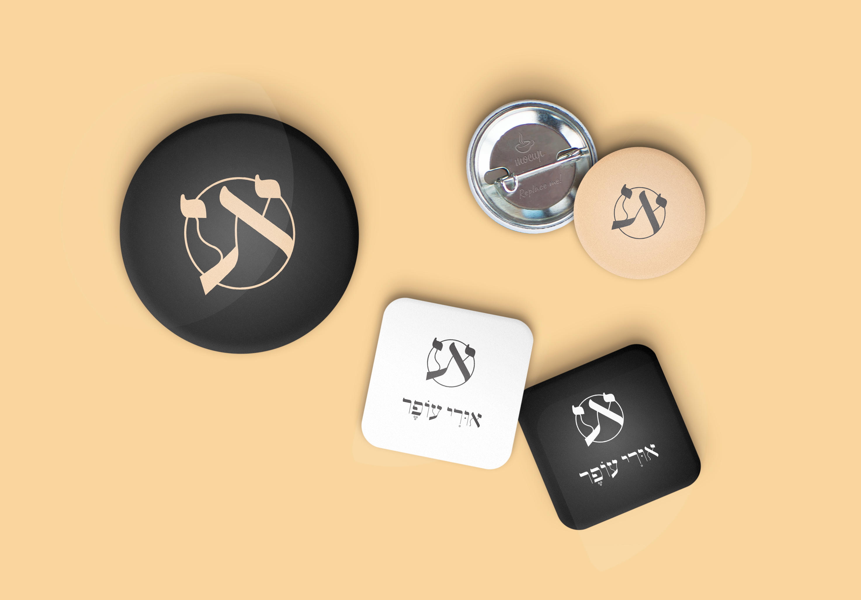 Lapel pins with a logo design