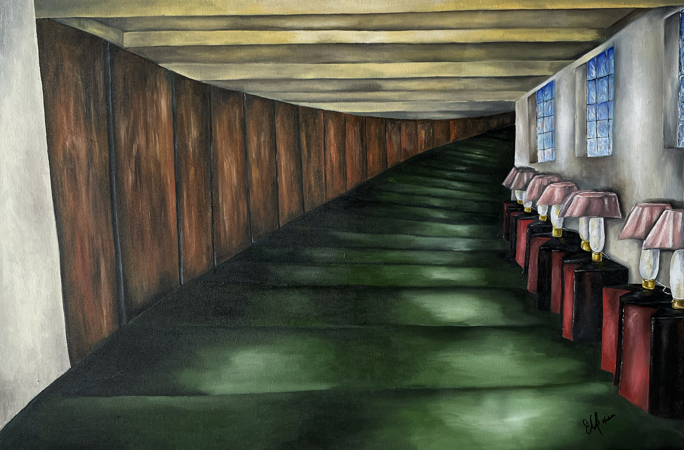 Ka Chifoo* is also a way to come back (diptych), 2021. Oil on canvas. 24 x 36 inches