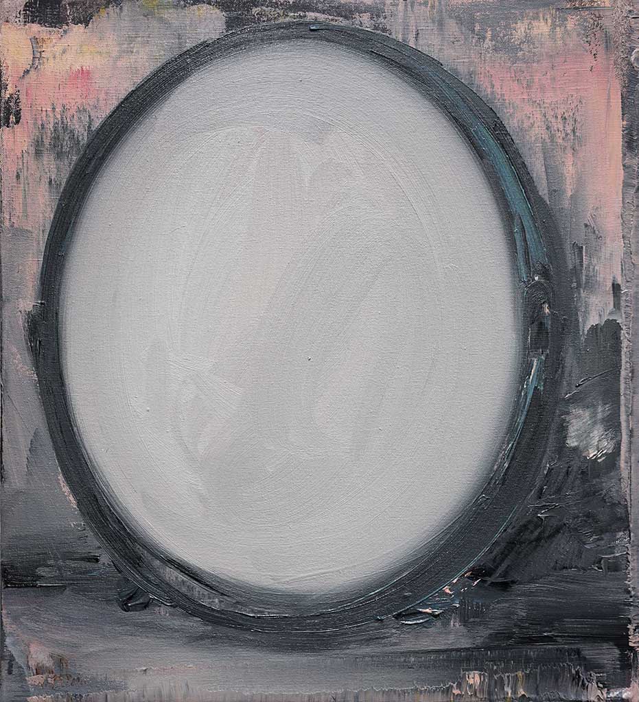 untitled (mirror 5). 50.5x45.5cm. oil on canvas. 2019. (private collection, London, UK)