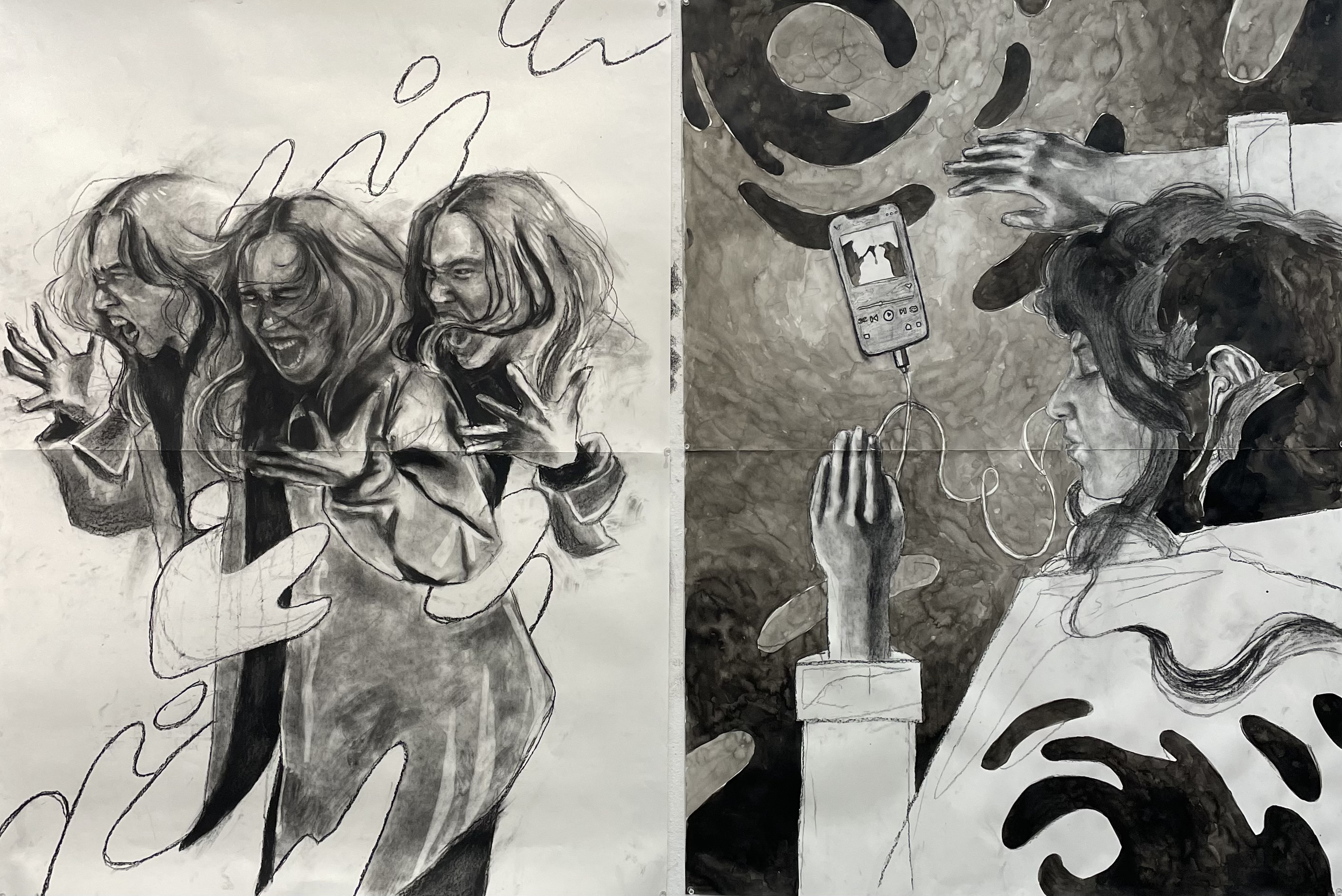 Drawing Studies III & IV / Graphite & Ink / Fall 2021