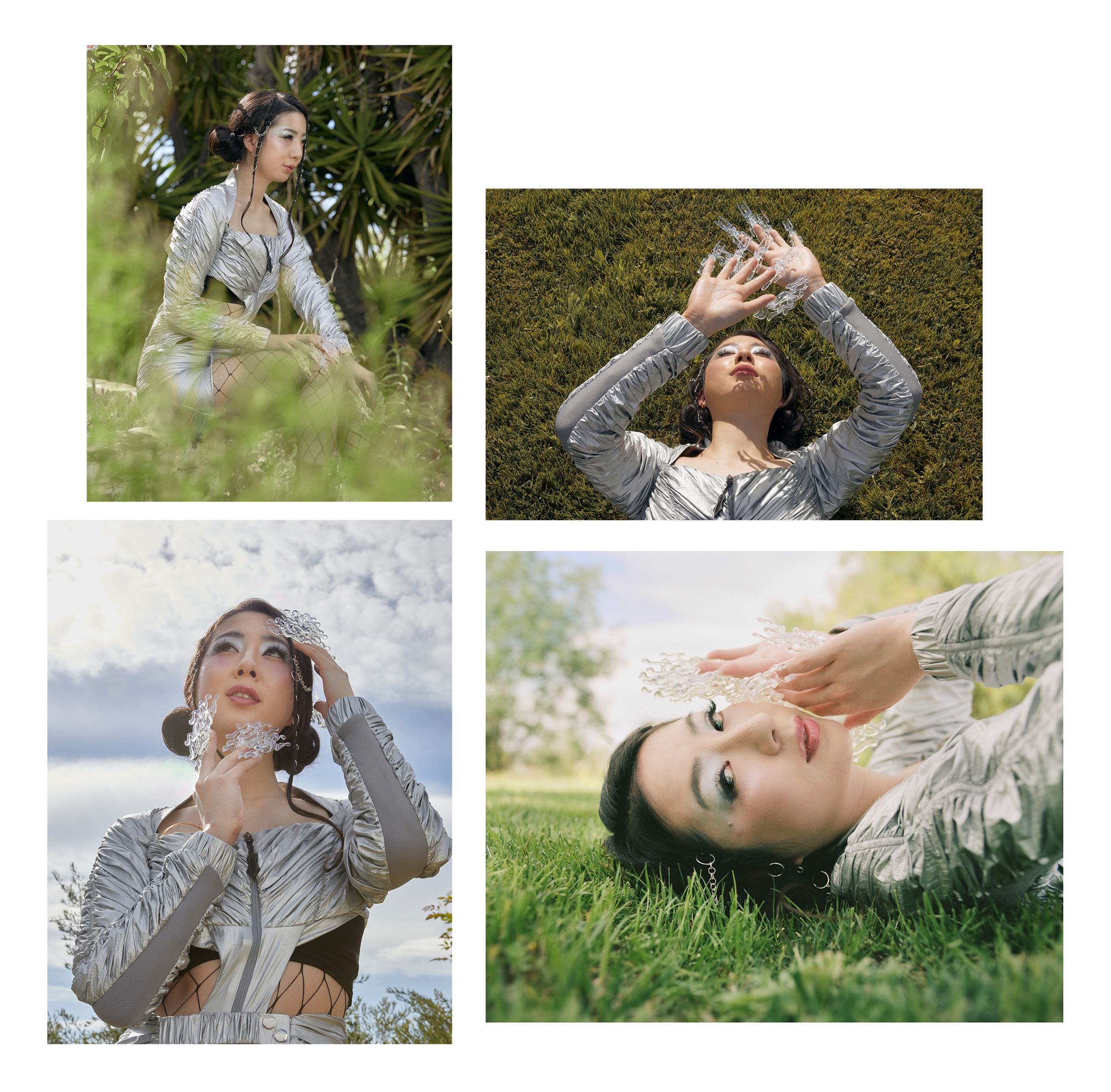 Fuslie Good Game Feature; Subject: Leslie Fu of 100 Thieves; Photographed by Maiwenn Raoult; Styled by Shalev Lavàn for The Visionaries Agency; Makeup by Omayma Ramzy for Walter Schupfer Management; Hair by Kelly Duong; Nails by Tomoya Nakagawa; Illustrated by Marissa Liu