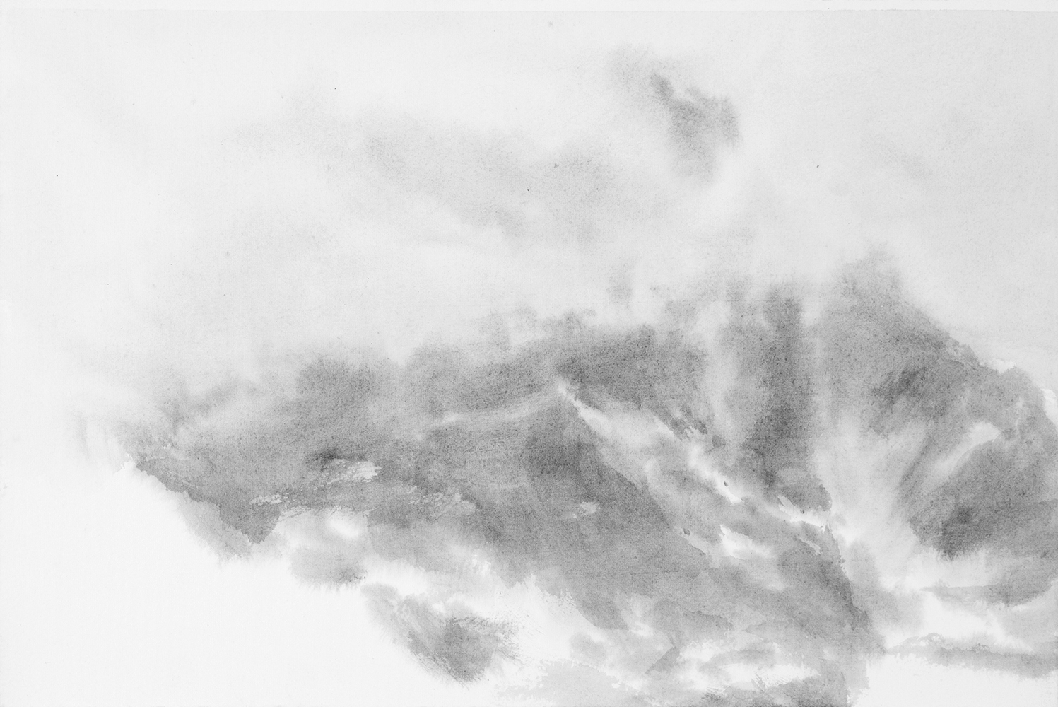 Brume, neige, mouvement (I)gouache sur papier19 x 28 cm, 2024