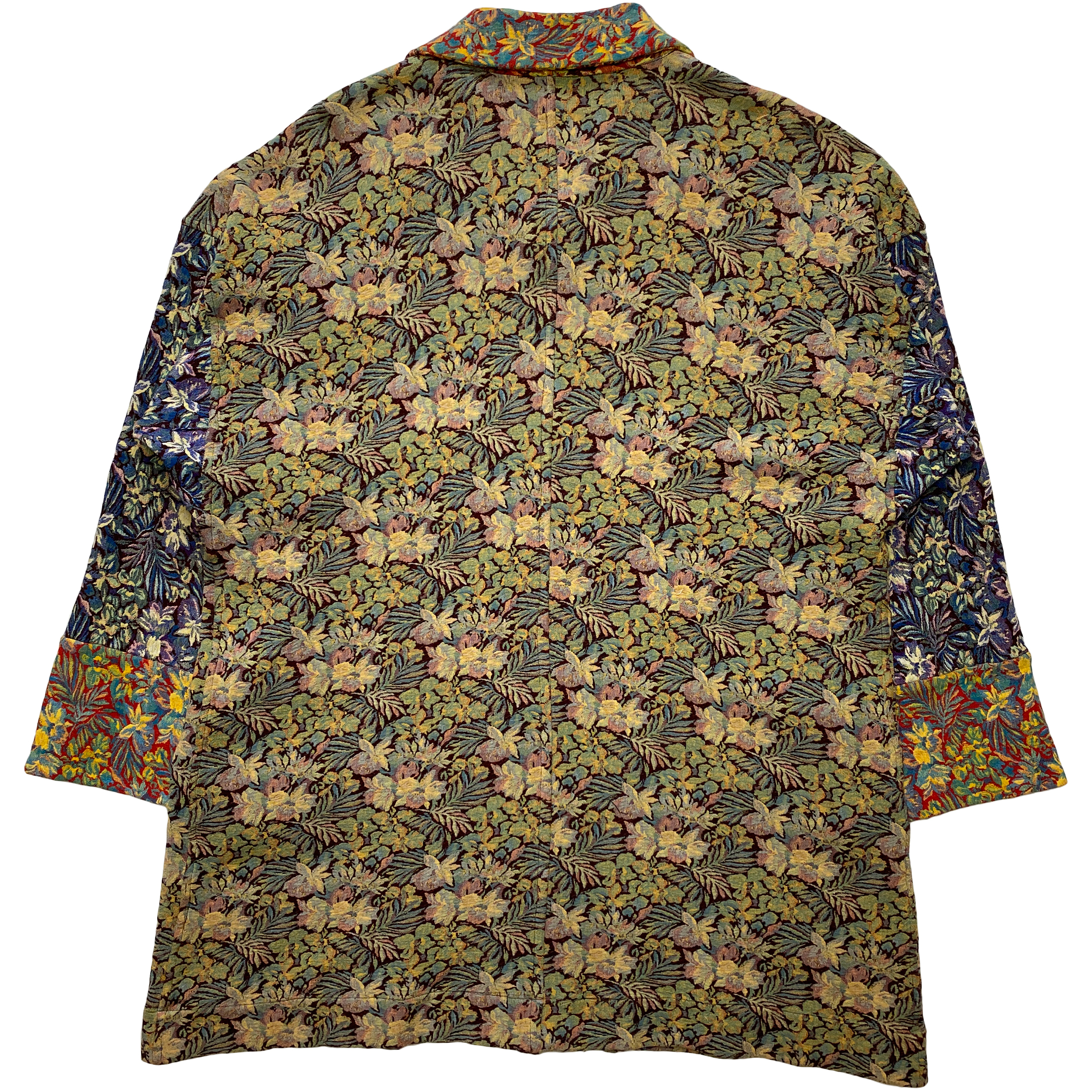 Issey Miyake, A/W 1994 Patchwork Embroidered Floral Chore Jacket