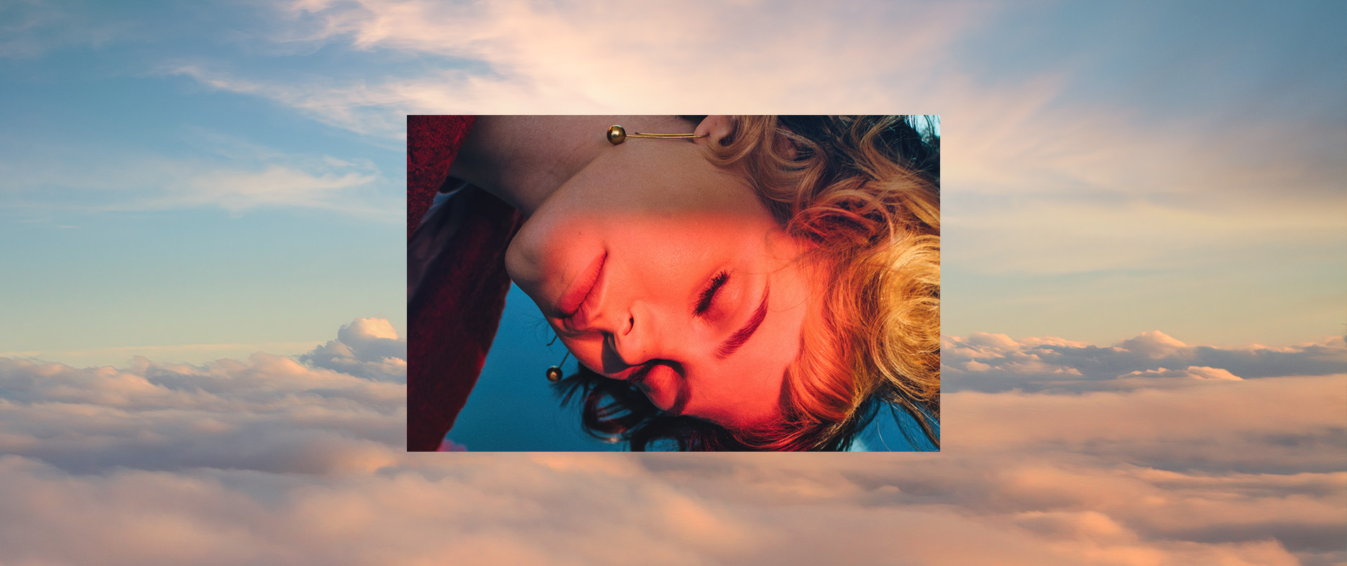 Print Design - One of the main visuals used in Allegris' 2023 launch campaign showcases a woman embracing freedom against a serene, cloudy sky backdrop