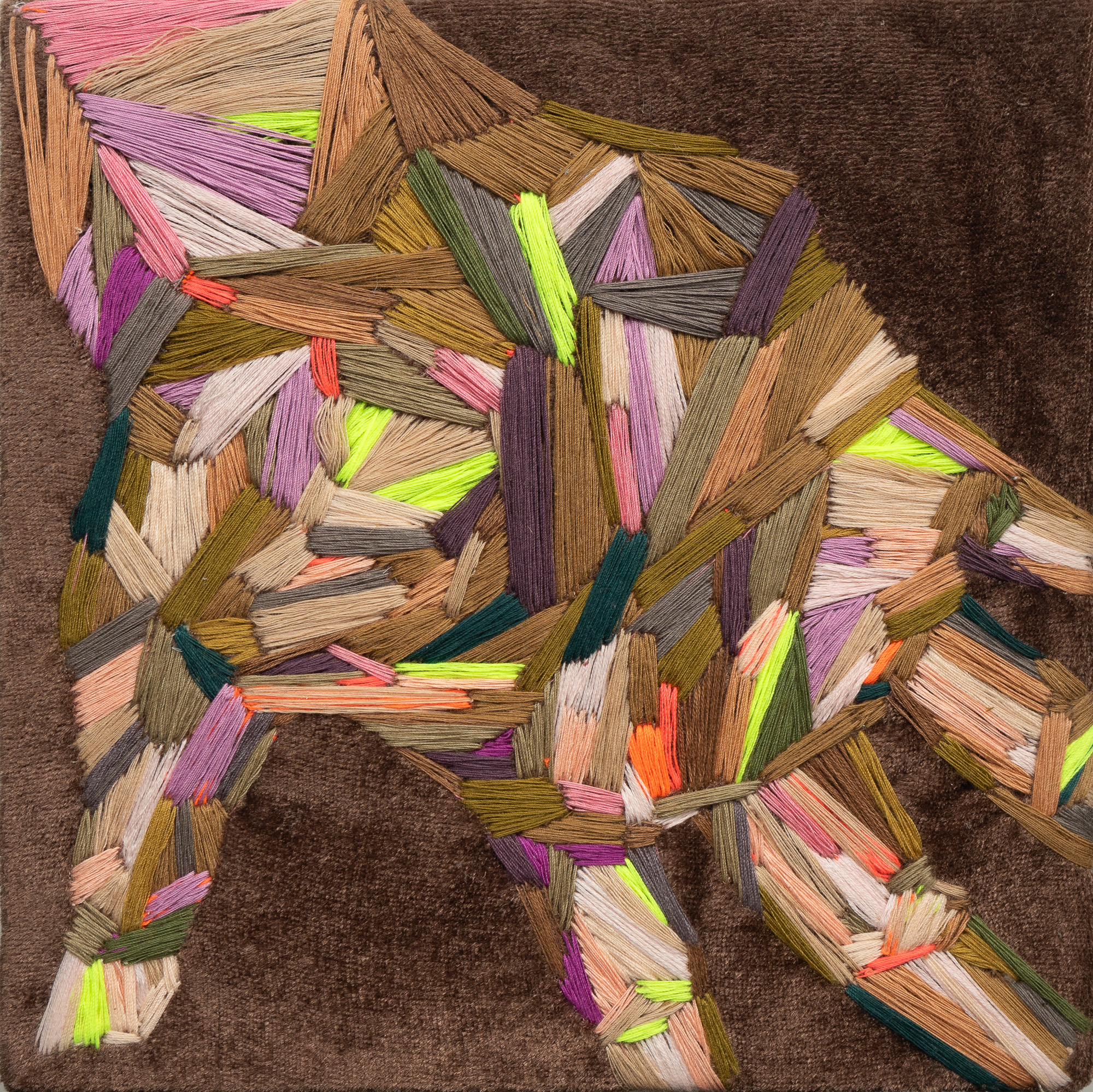 18×18 cm / embroidery on brown velvet