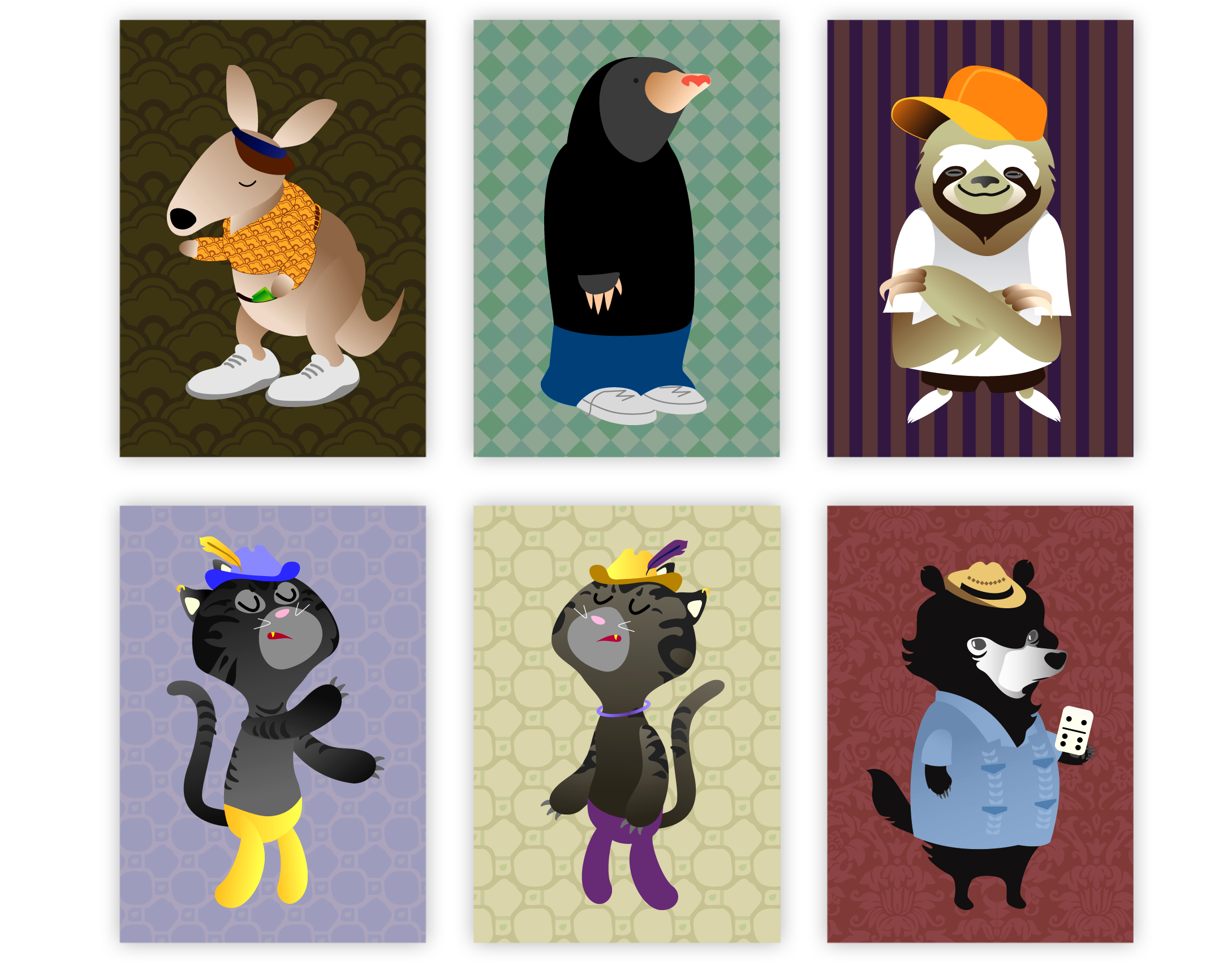 printed character cards