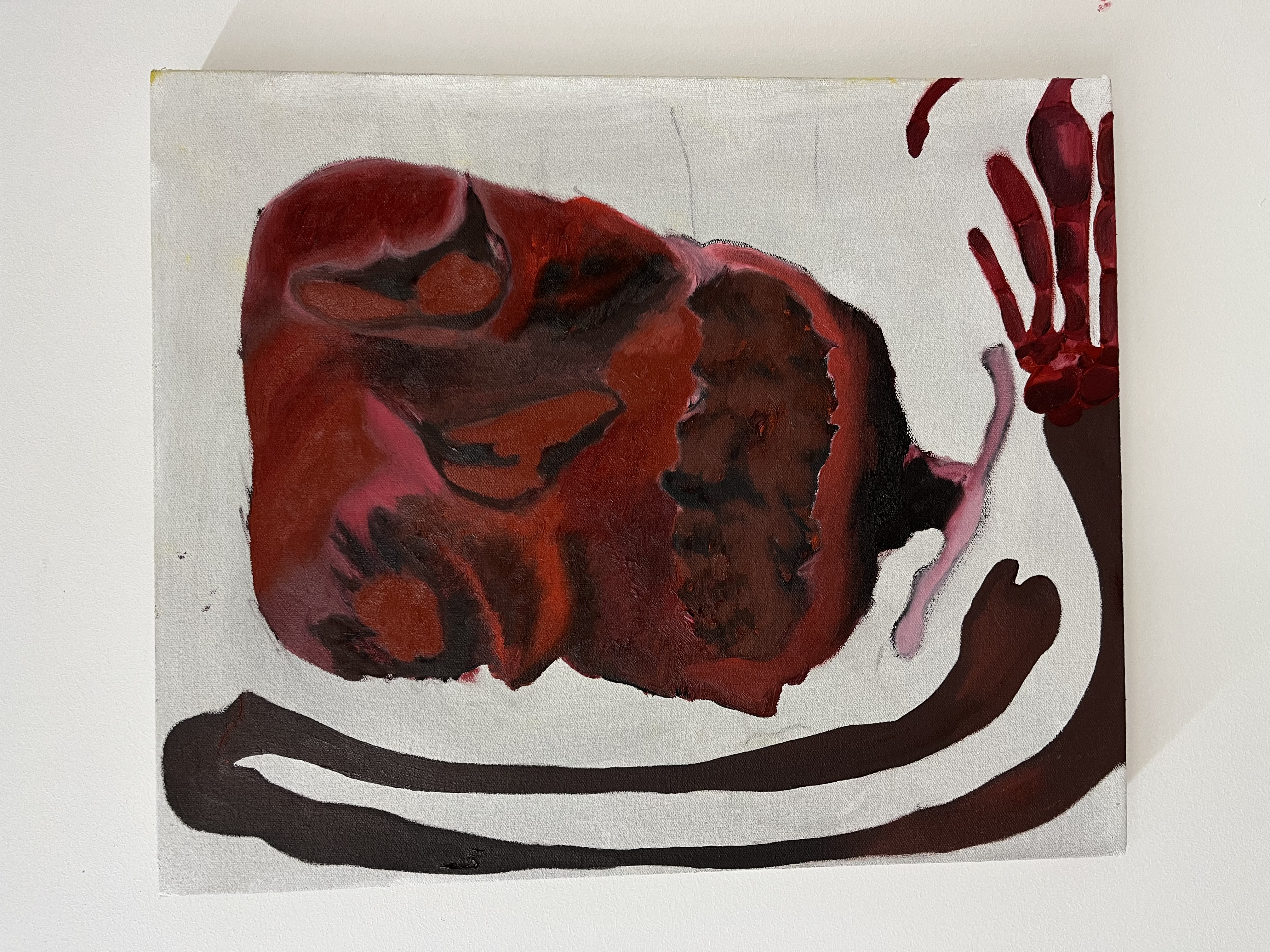 Does what remain eventually disappear?, oil on canvas, 2023.