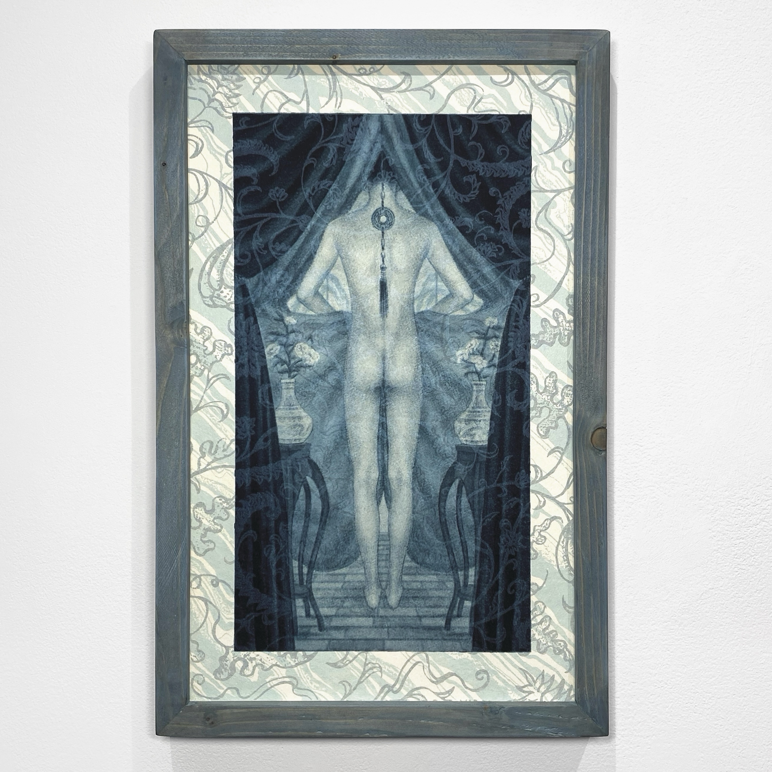 within the closing eye (lives relics of past lives) VI, 2024, 17&rdquo; x 10.5&rdquo;, photopolymer etching and silkscreen on paper