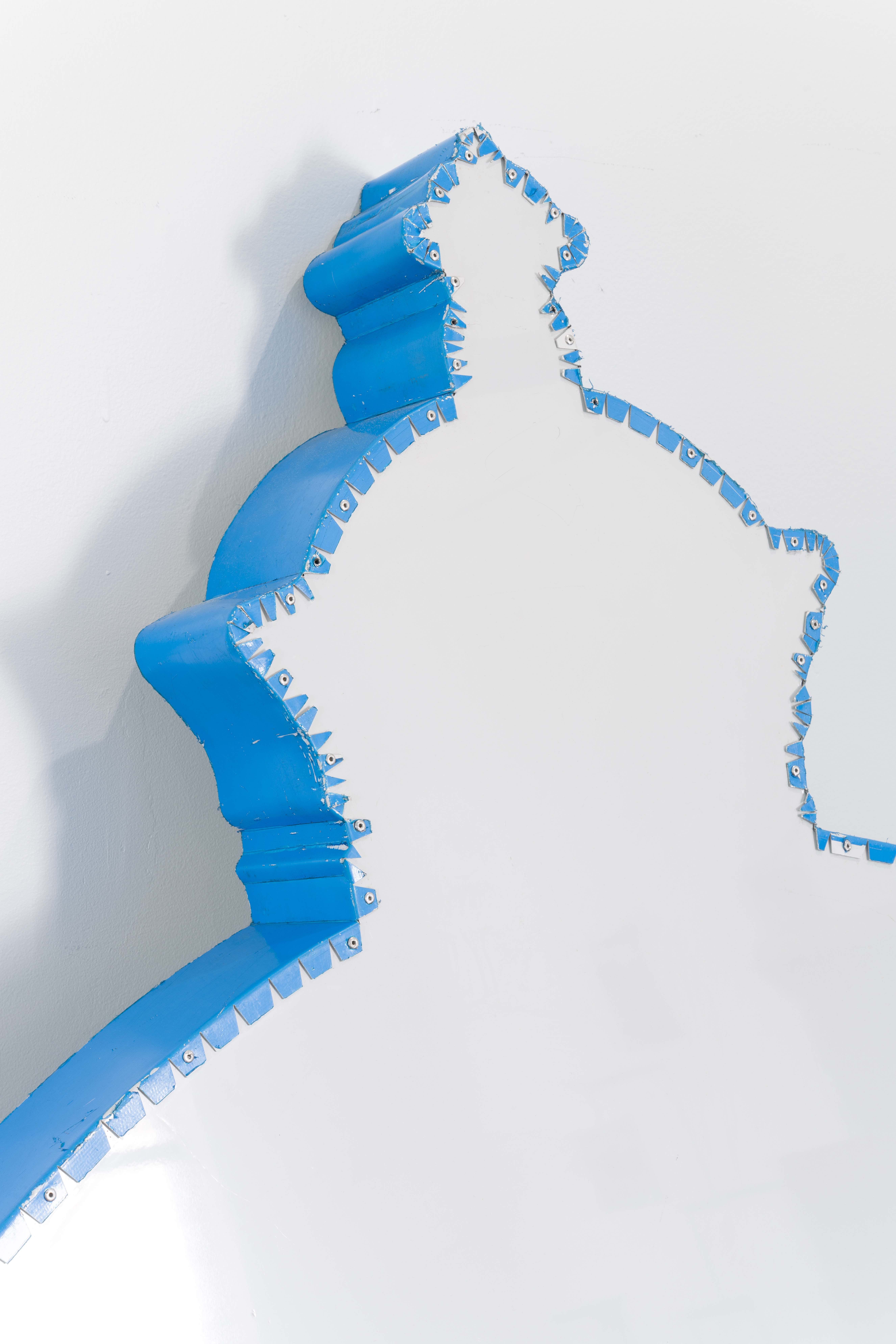 Marie Angeletti, DonkeyKongDuchamp [detail], 2022. Plastic and aluminum, 71 x 51 in. (180.3 x 129.5 cm.)