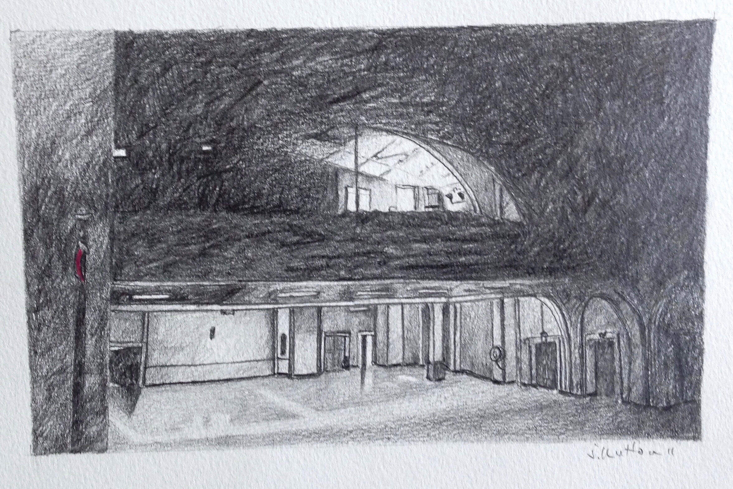 The Forgotten Theatre — Light and Dark, Pencil on Paper, 20 x 13 cm.