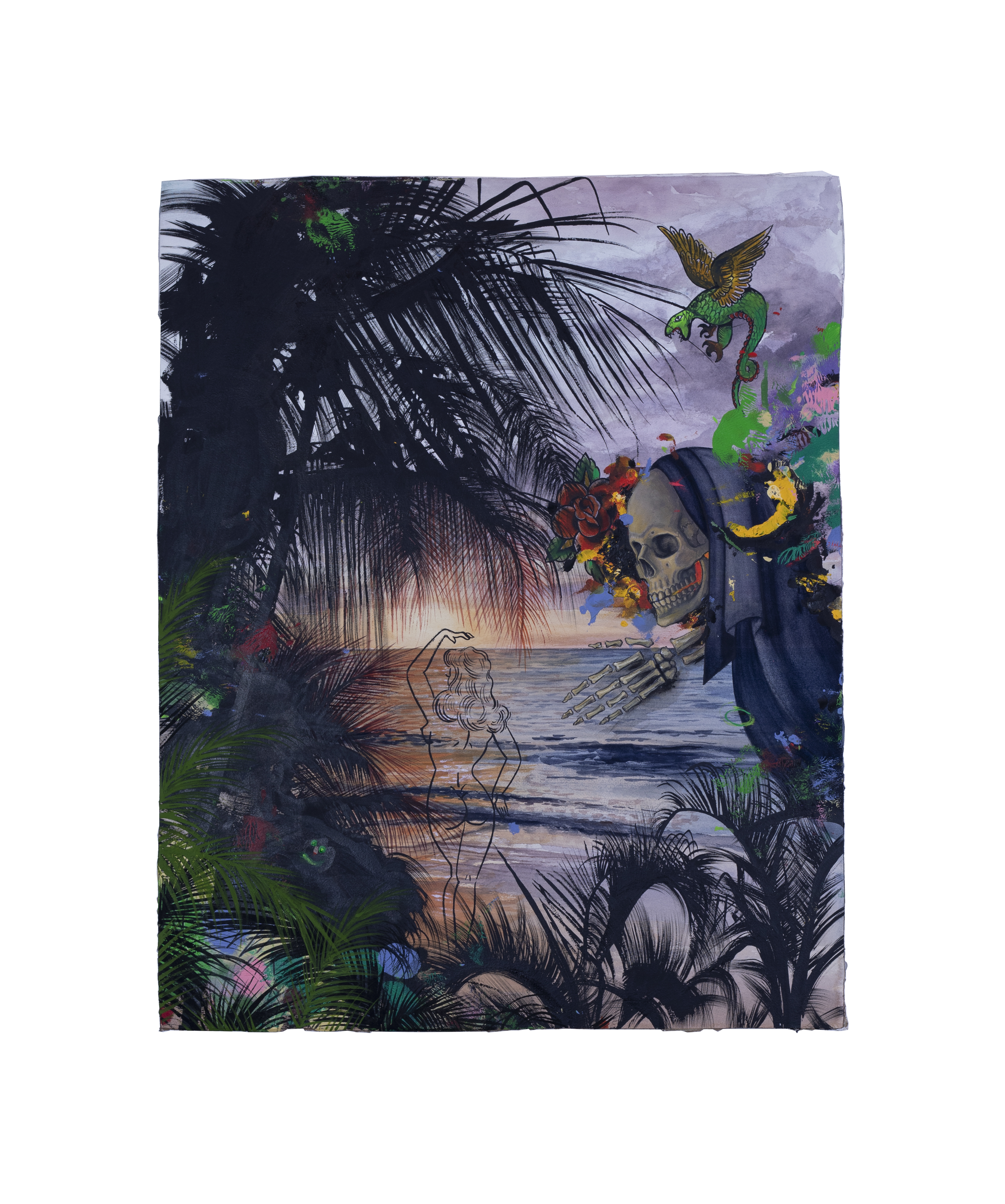 Was It Here Where We Left Our Hearts,&nbsp;2021   24 x 30 in (60.96 x 76.2 cm)🔴