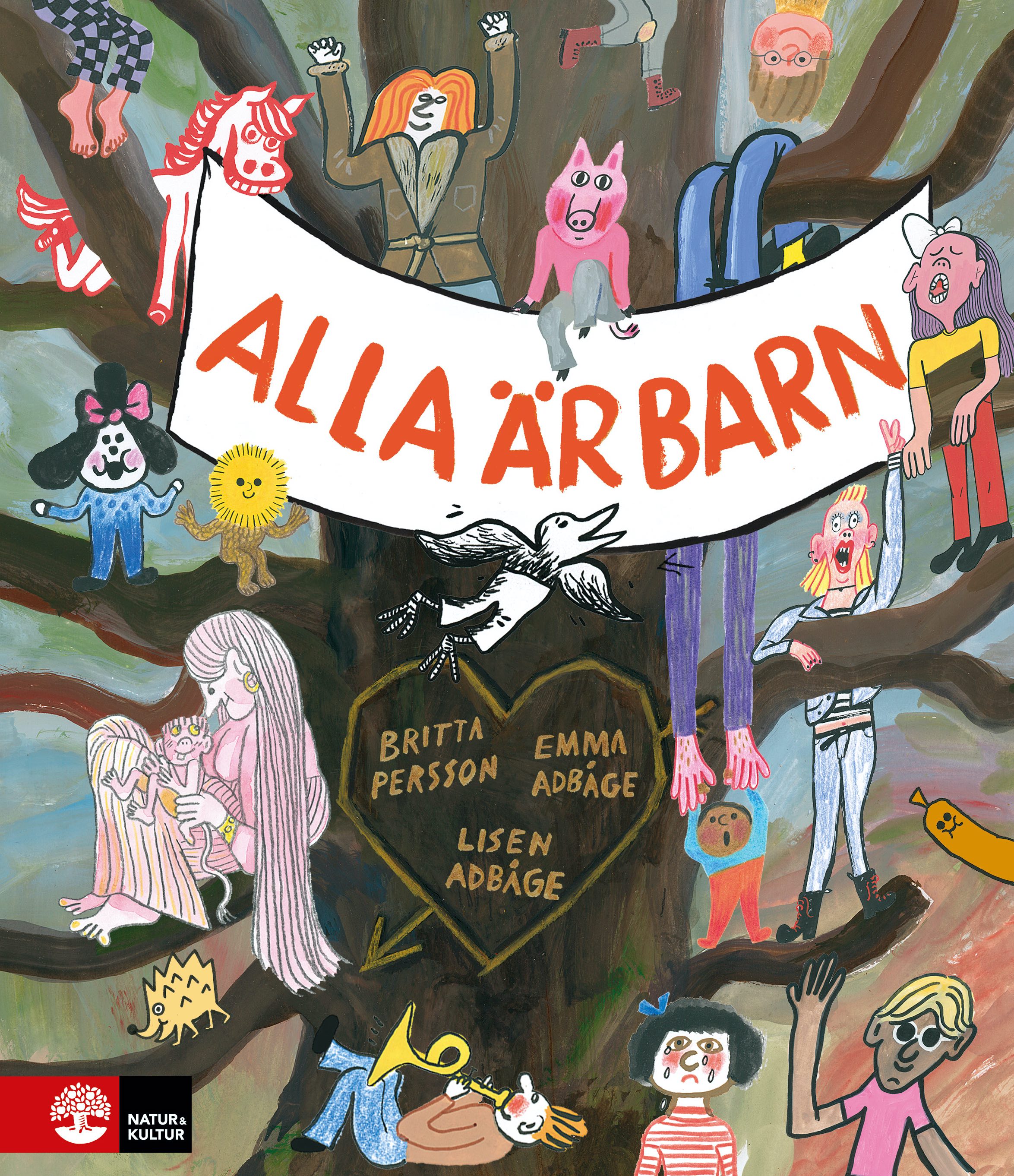 ALLA ÄR BARN - Persson/Adbåge. Illustrerad diktbok för barn och vuxna.