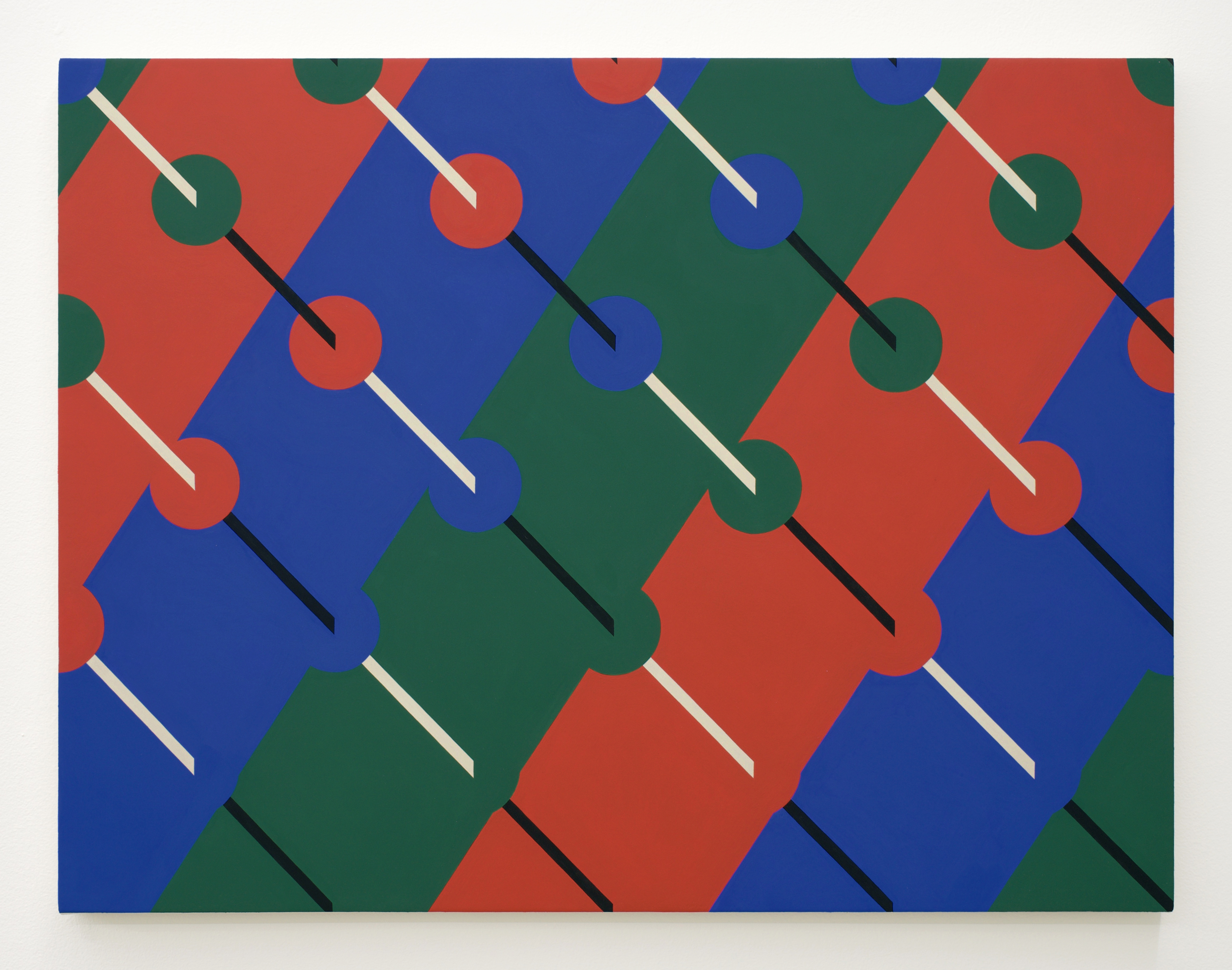 Pimento Abacus, 2024Flashe and acrylic on canvas over panel, 18 x 24 inches