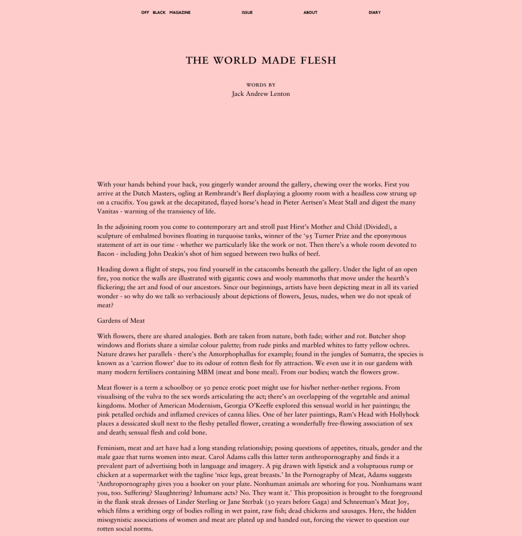 Off/Black Magazine | Editorial Delights