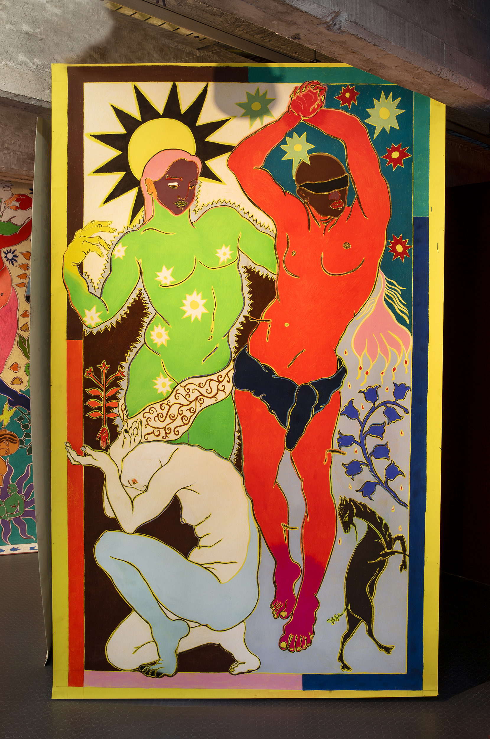 Sin títuloTiza pastel sobre papel245 x 150 cm2025(No disponible)