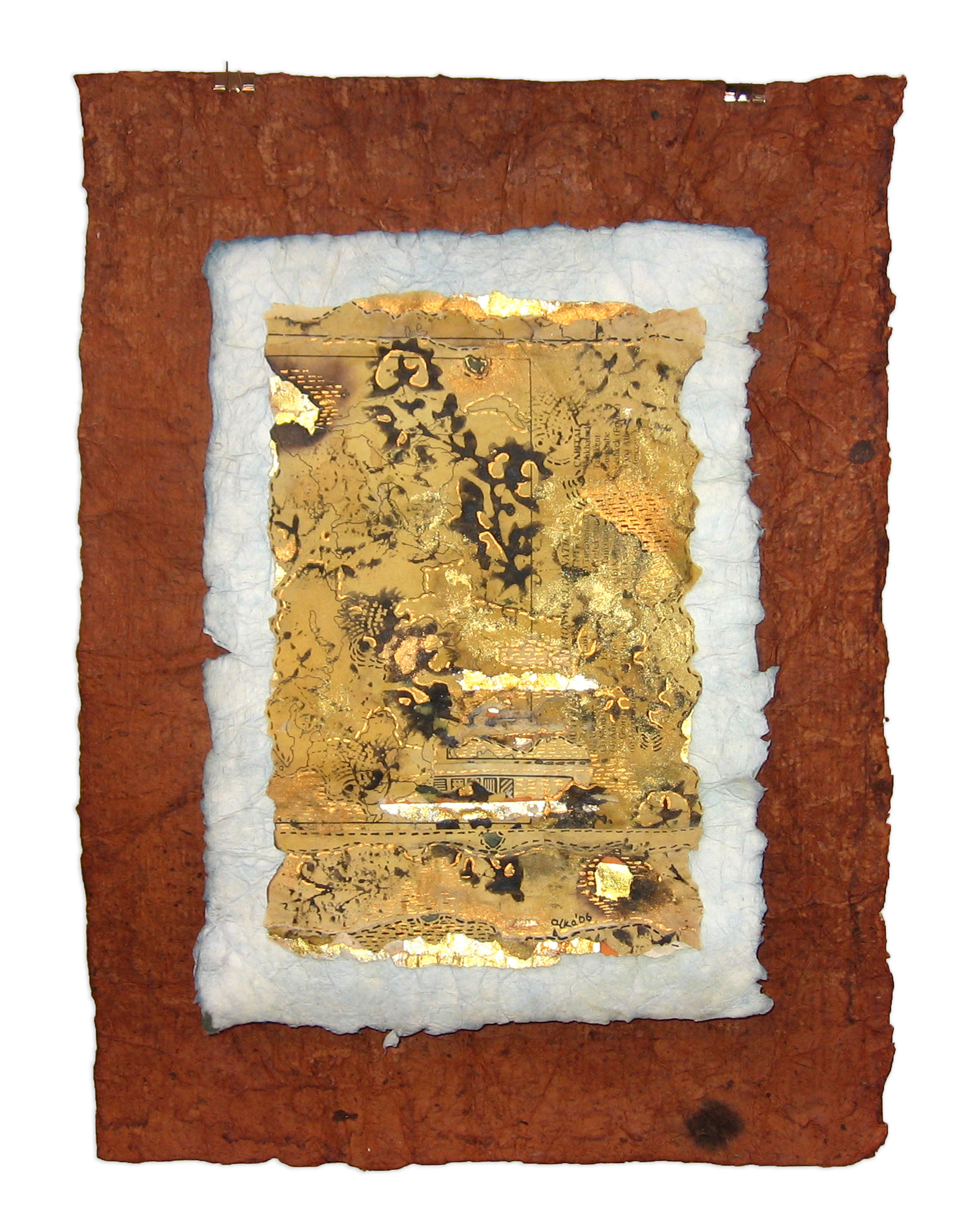 Untitled | Natural dyes and mixed media on paper | 12.2" x 16.15"