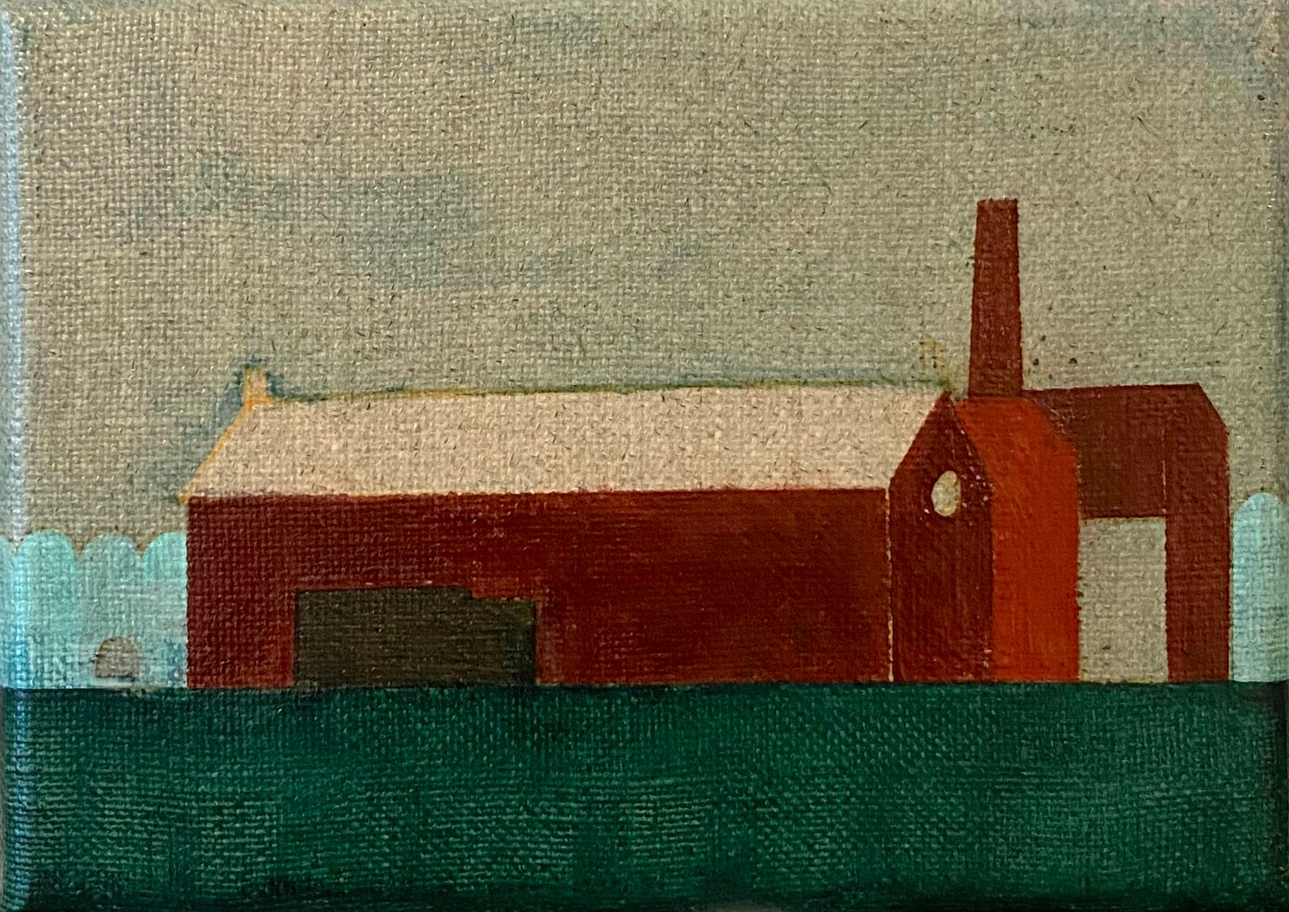 Wine, Acrylic and gouache on linen, 13x18cm, 2023