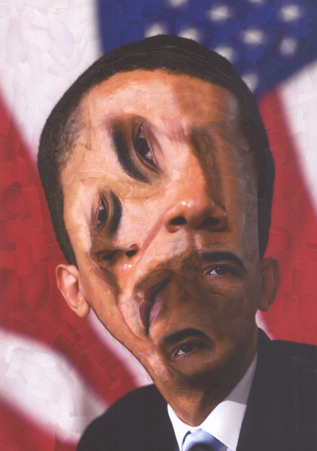 Obama, 2011,  11.6 x 16.5 inches