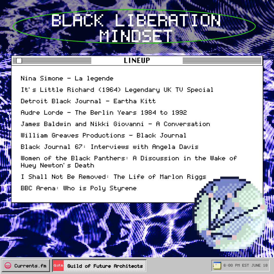 BLACK LIBERATION MINDSET is a series of films + talks On Global Black Liberation curated by Suzi Analogue and Alex the Brown. The series is presented by Never Normal - a collective & community of artists creating innovative audio/visual works in order to self-determine equitable Black futures.