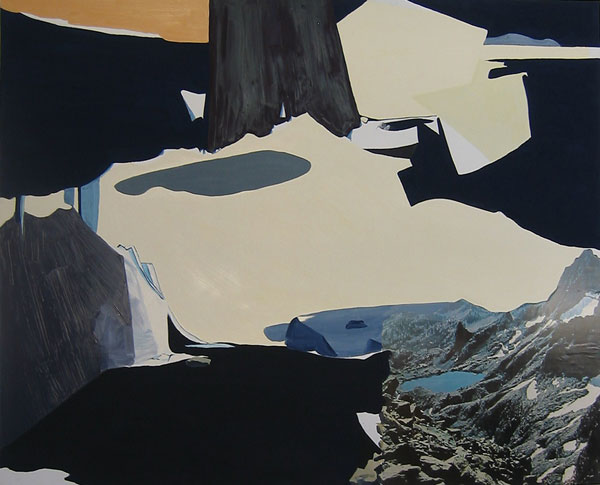 “The Ghosts”, acrylic, collage, oil on board, 48x60, 122x153cm 