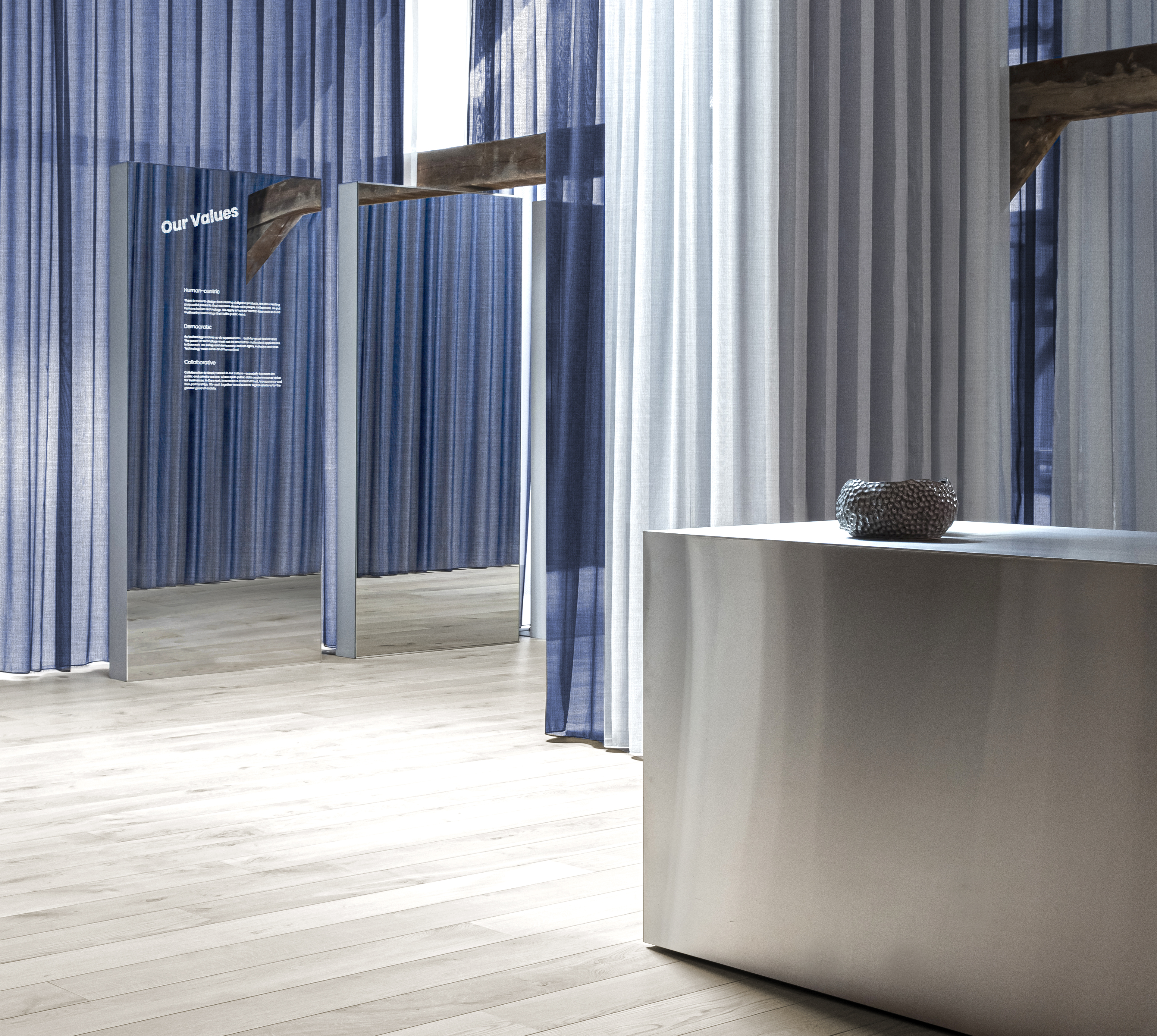 Digital Hub Denmark. Transformation of historic building to visitor center. Copenhagen. 2021