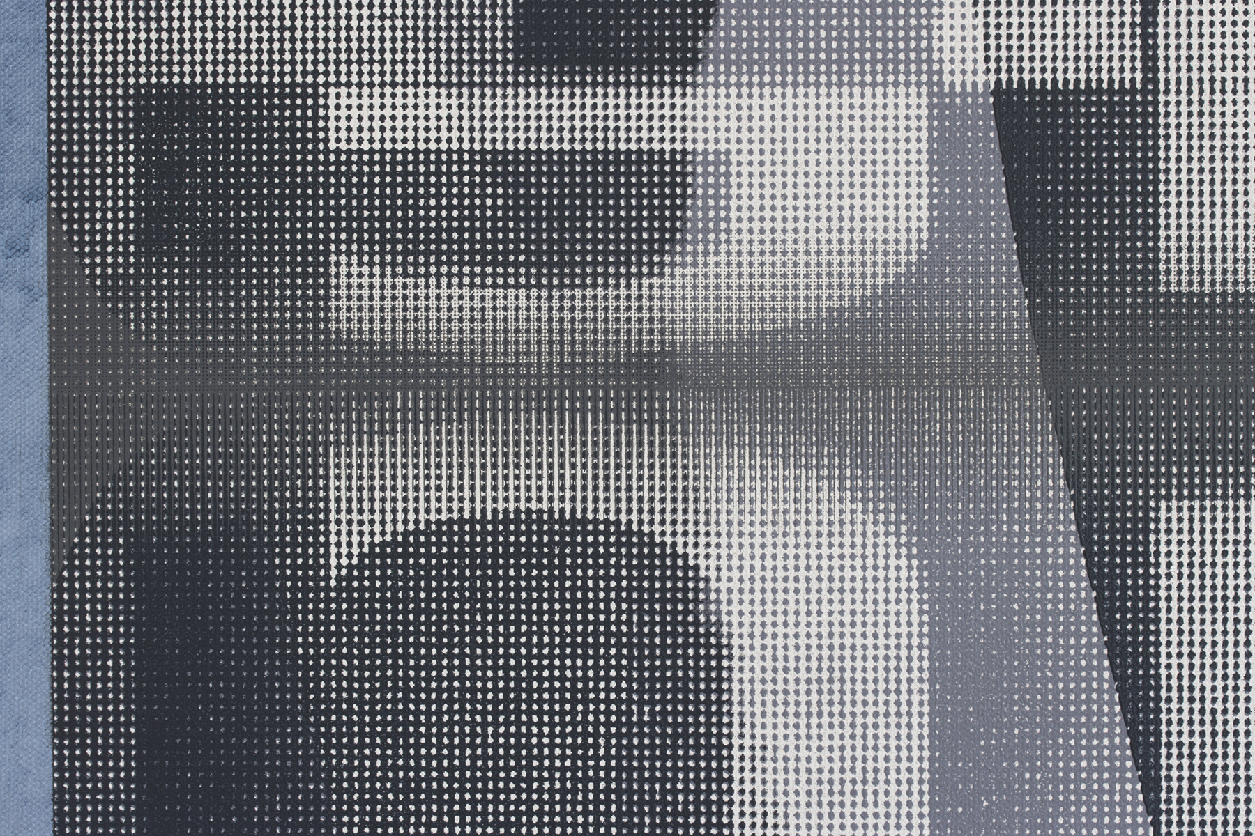 (Detail) - California Case, (Uppercase), 2021, acrylic and screenprint on canvas, 72 x 56 inches