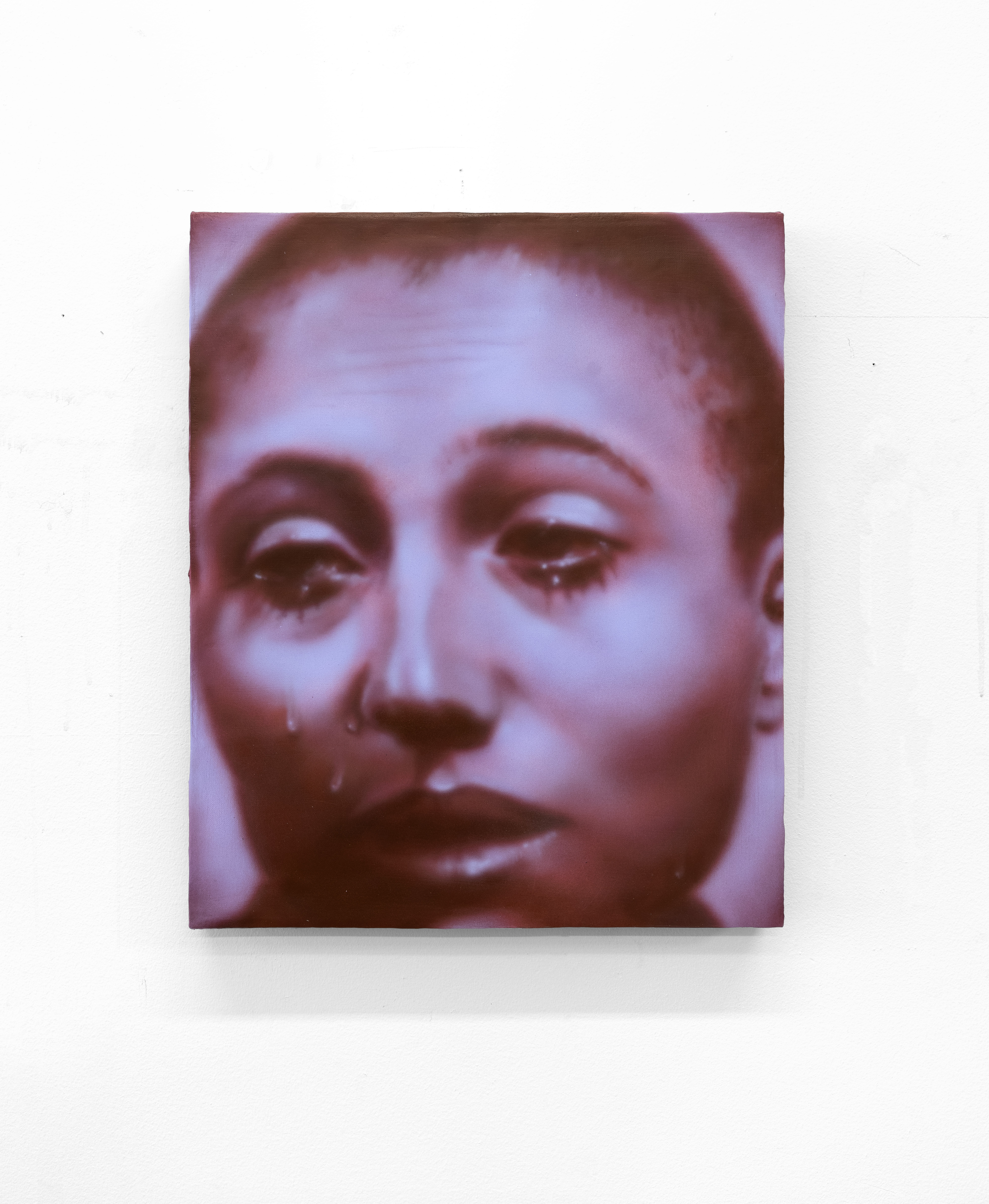 Again out getting ribs, Acrylic on linen 15 x 18 in 2024