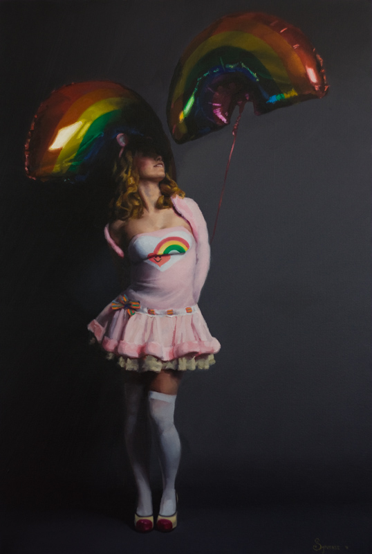 'Rainbow Bear'. Oil on canvas