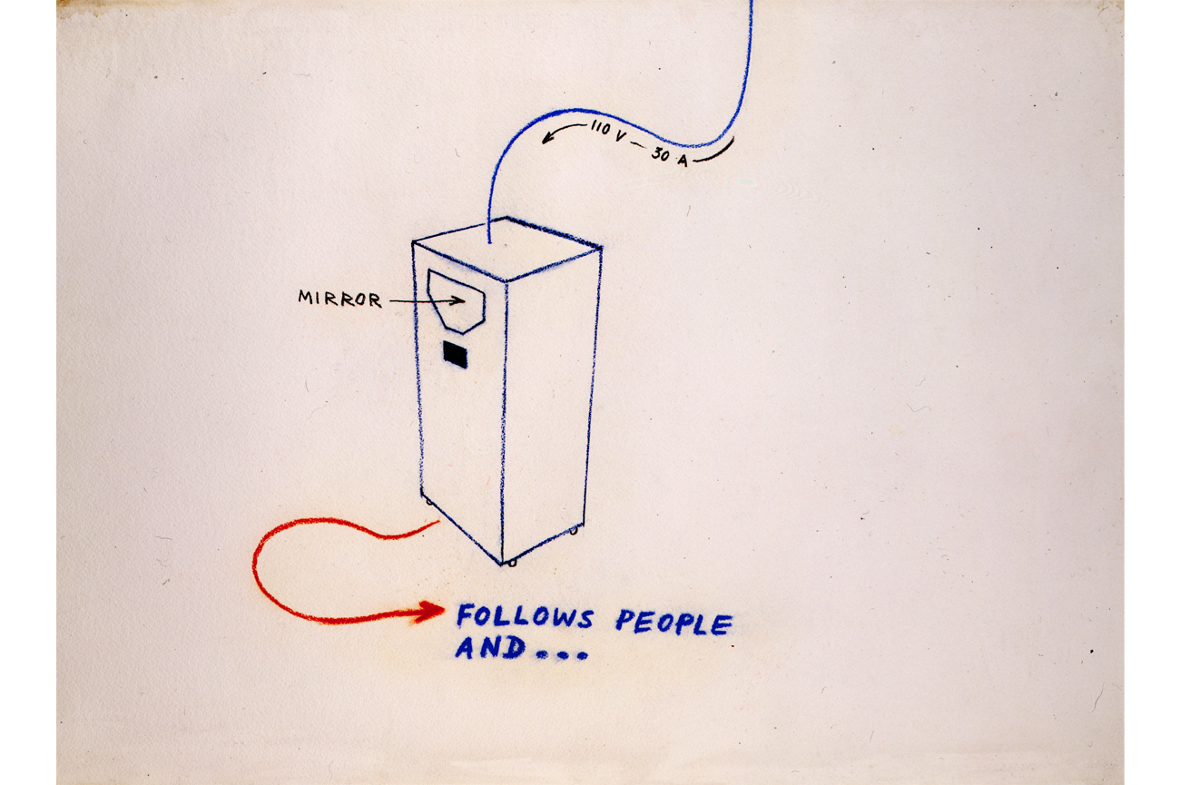 Juan DowneyFollow People And…, 1970Lápices de colores, grafito y acrílico sobre papel72.3 x 92 cm