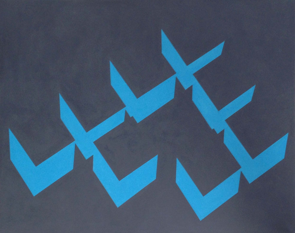 Sans titre (bleu), huile sur toile, 250 x 200 cm, 2016