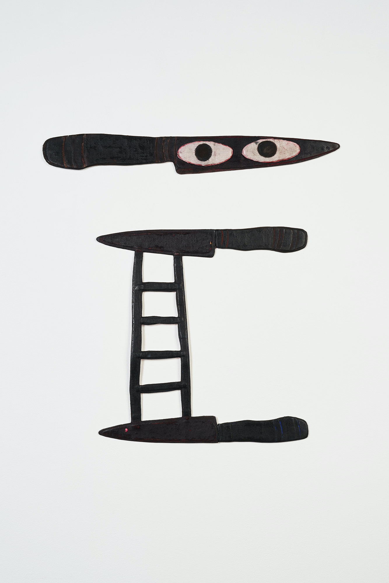 ’Fé Cega Faca Amolada / Milagre’ (Installation View detail, 2025. Oil and wax on cloth and canvas. Sizes and dimension variable.