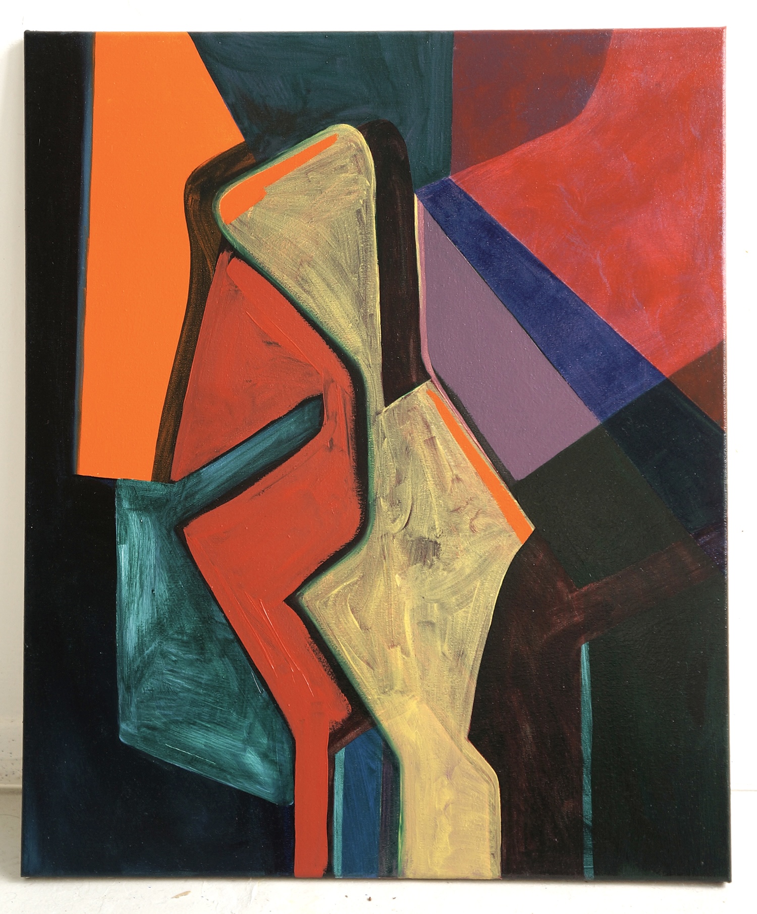 It sits on the ceiling, 2024, Oil on canvas, 60x50cm