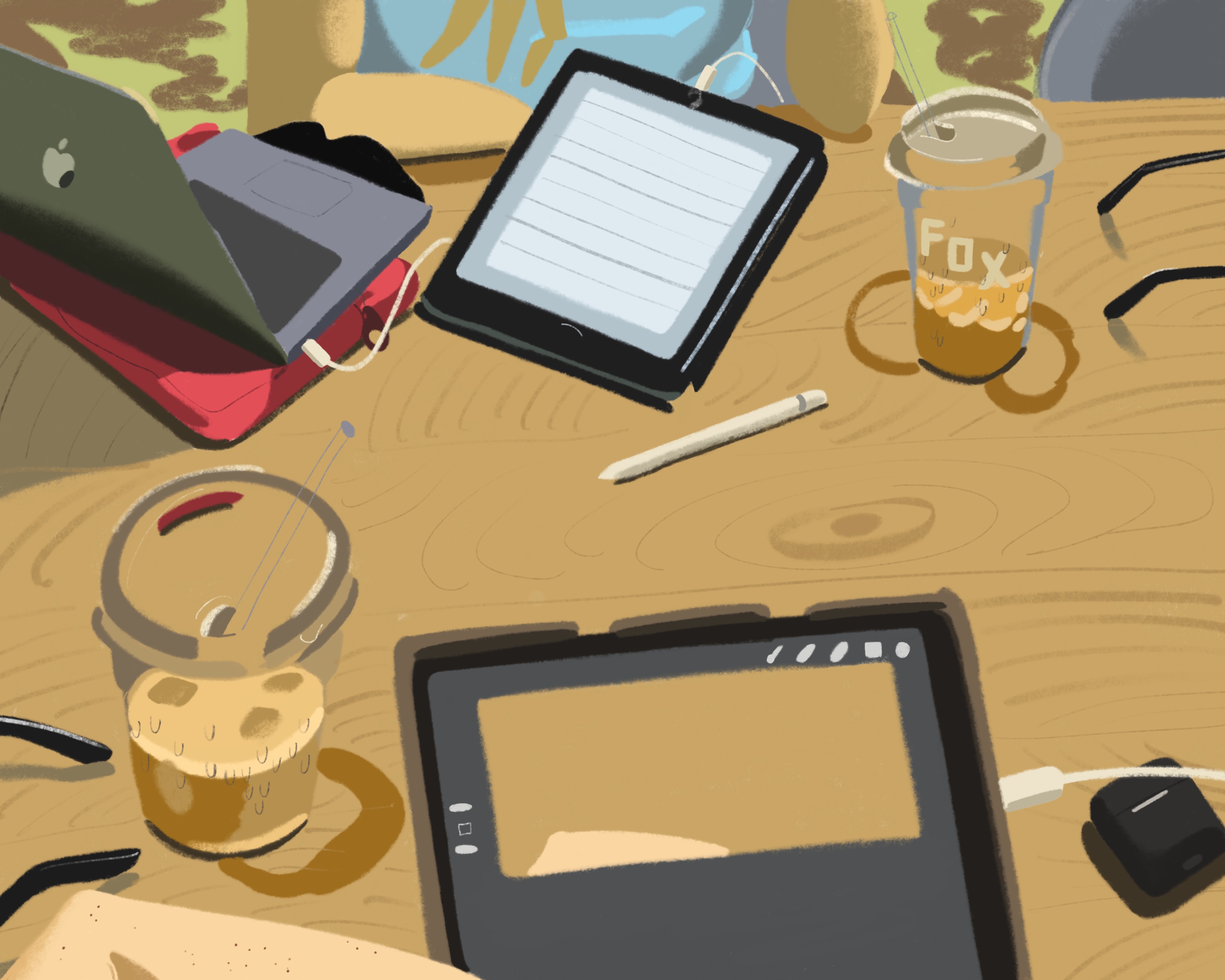 In Janice's Apartment, iPad drawing, 2021