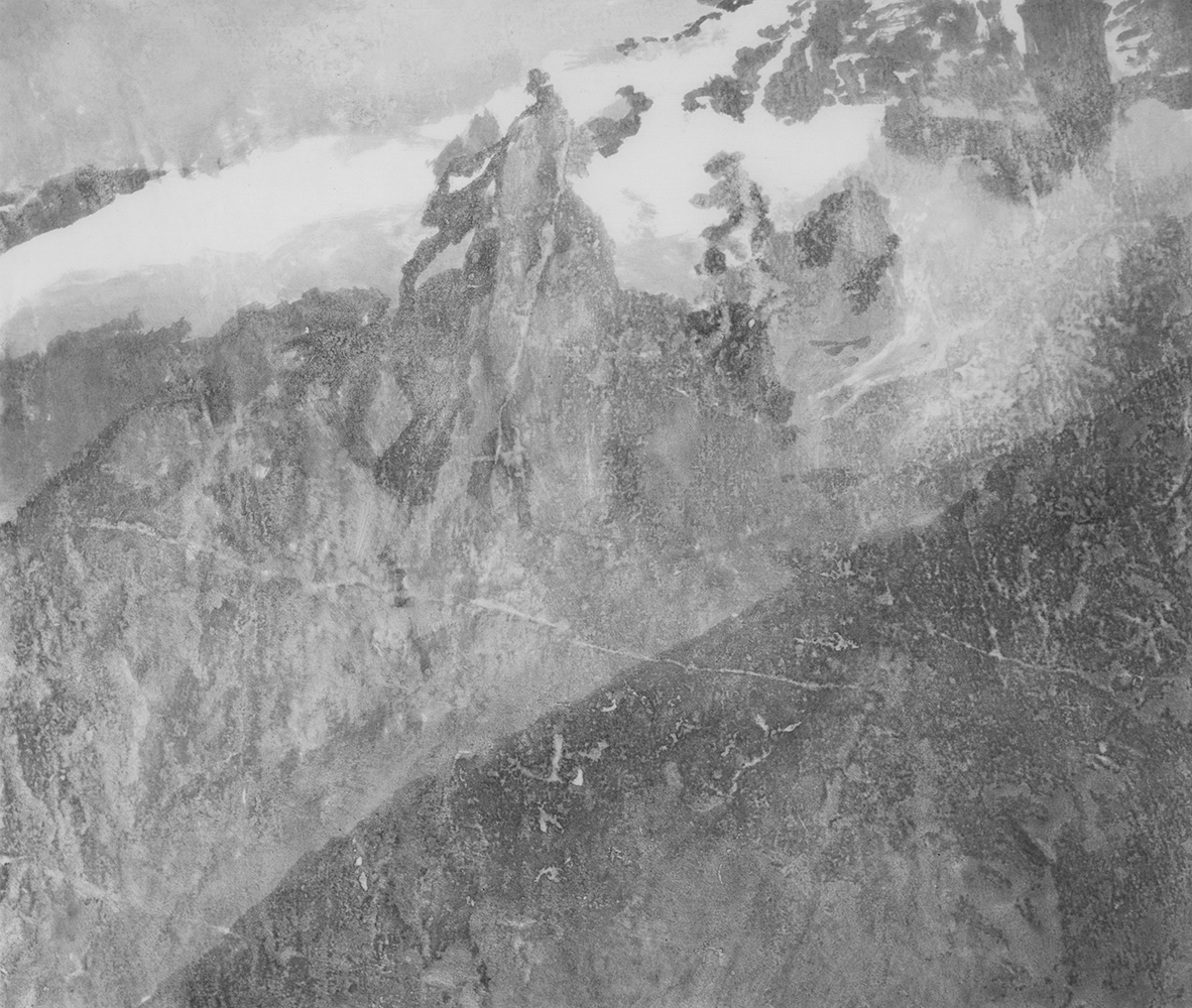 Mont analogue (XXXXVII) [Analogous Mount (XXXXVII)]Indian ink & methylcellulose on canvas67 x 80 cm, 2025