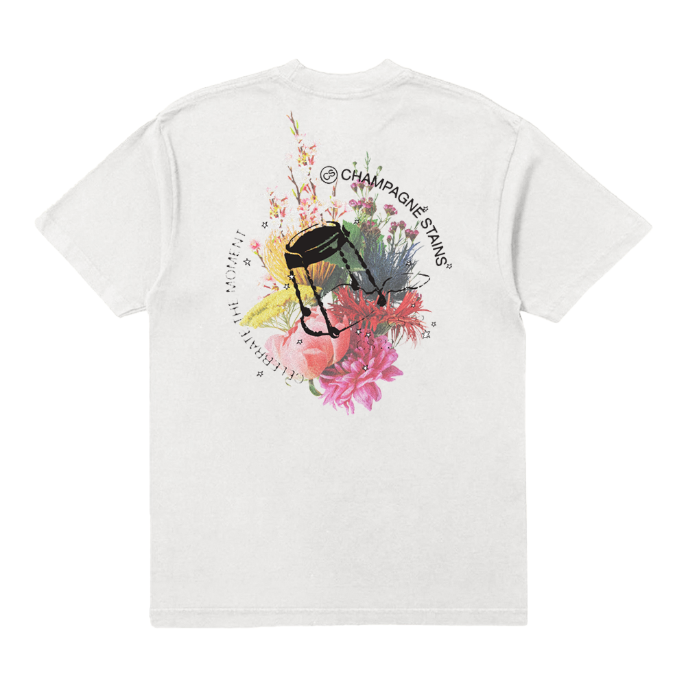 CHAMPAGNE STAINSScreen-print with overlaid puff print details fora luxury brand in Washington DC.