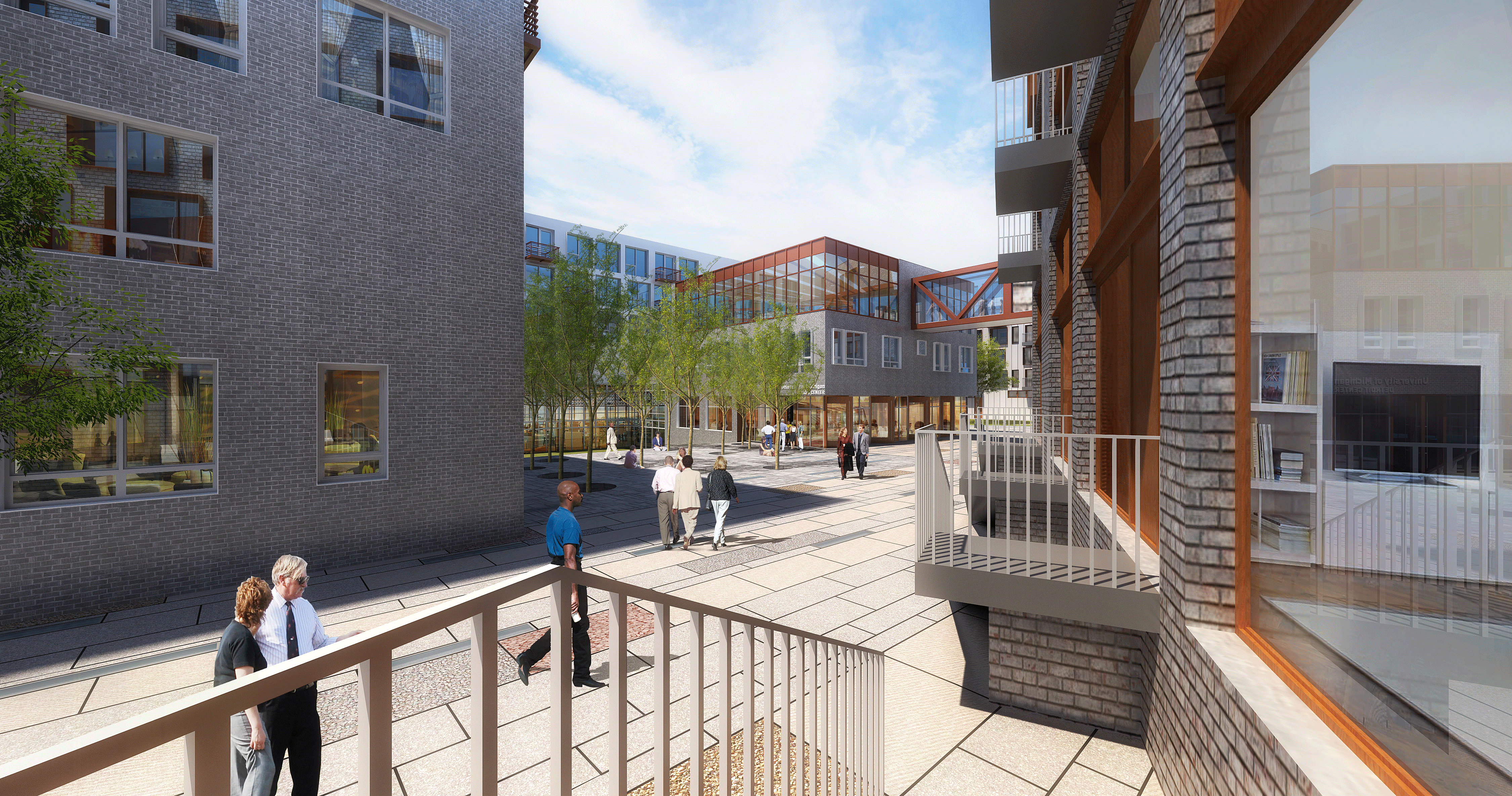 Live Work Spaces in the Center and Davenport CourtsRendering © Hard Rock Digital Technology Co. LTD