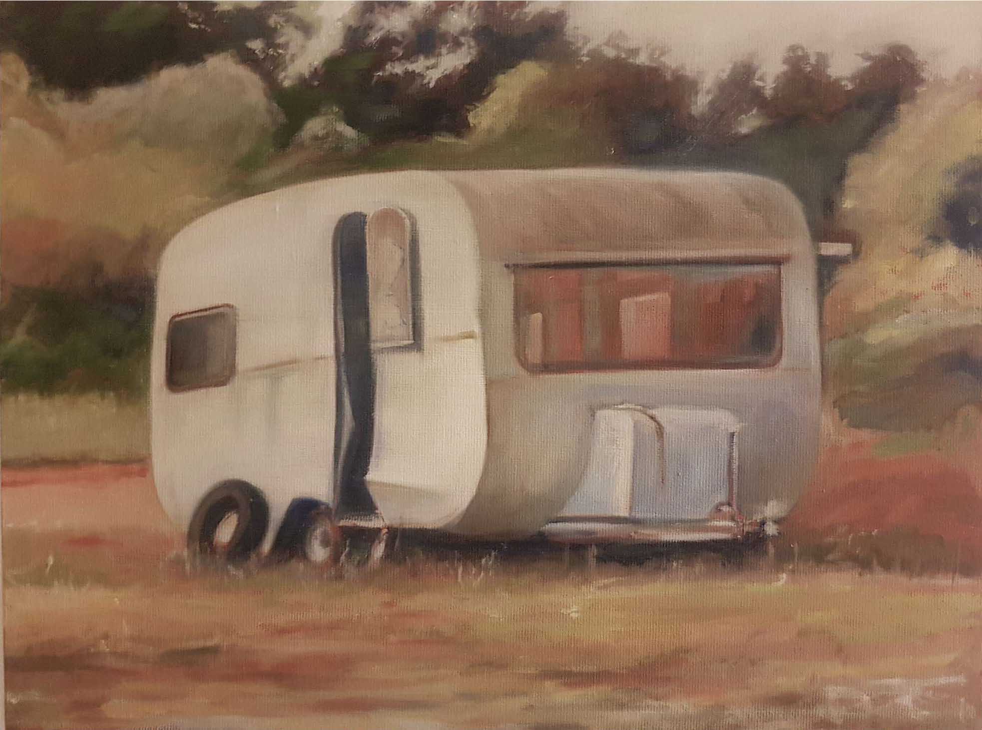 Camping 3  Öl auf Leinwand, 40 x 30cm