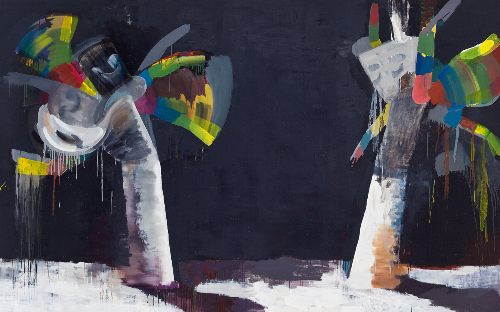 Downtown Ghosts, 2013, oil on linen, 162x259cm