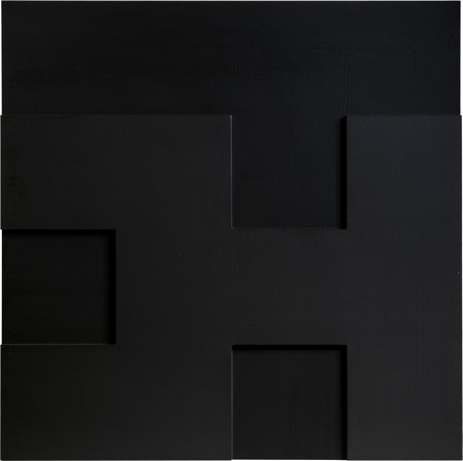 Monochrome Landscapes I. Lamp Black 15 / Series of acrylic paintings on fibreboard 2021–2022 / 50x50 cm