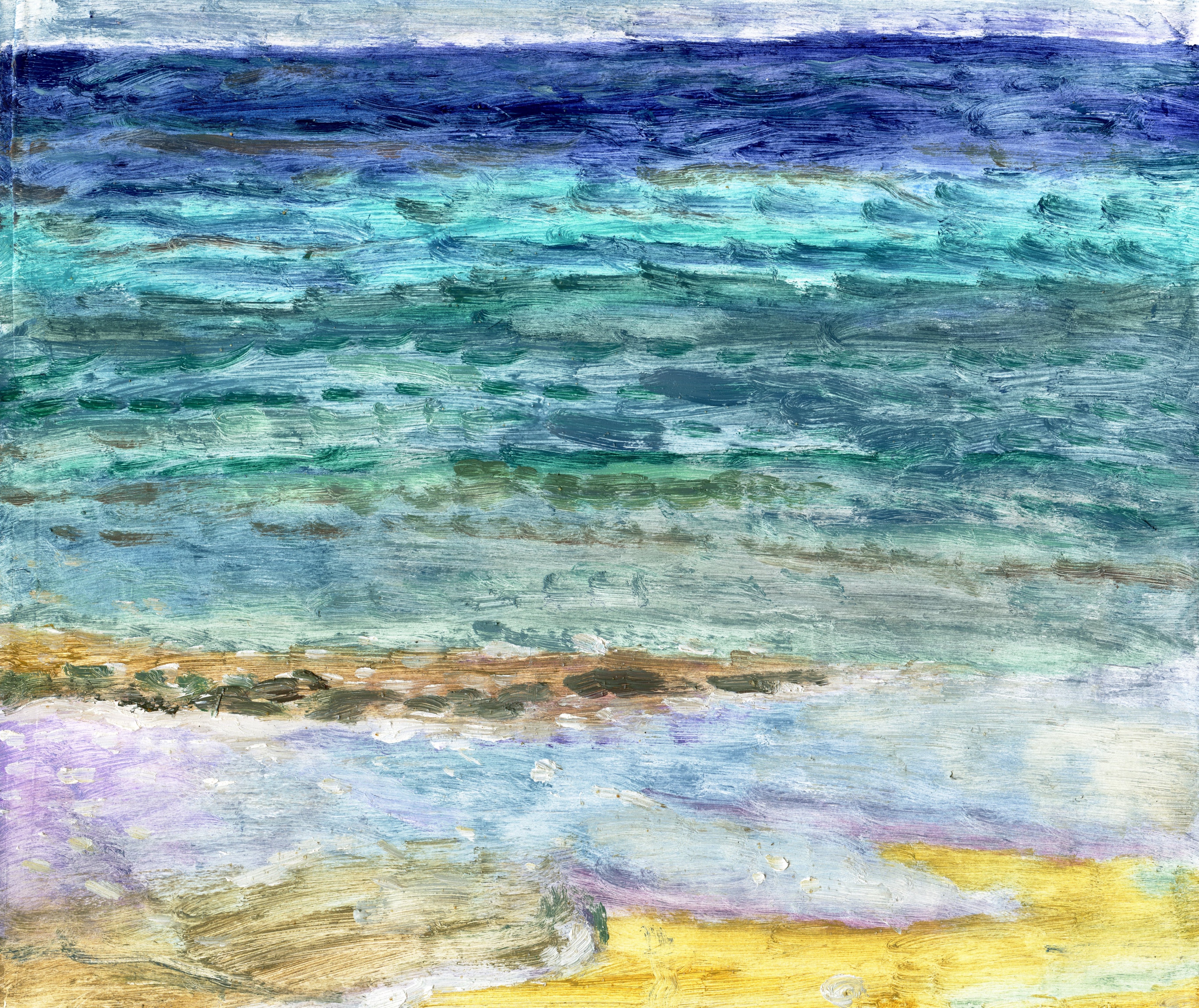 Bethany Beach, 2022. Oil on panel, 10" x 8". 