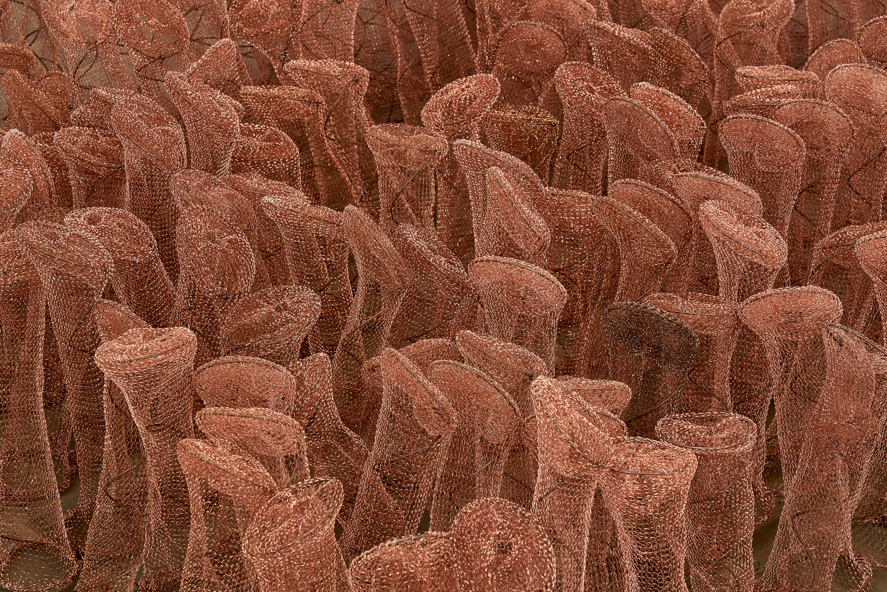 Bronwyn Katz, KÃXU-DA (I) (BECOME LOST US) (2019) | Salvaged bedsprings and copper wool, 173 x 138 x 40 cm (detail)