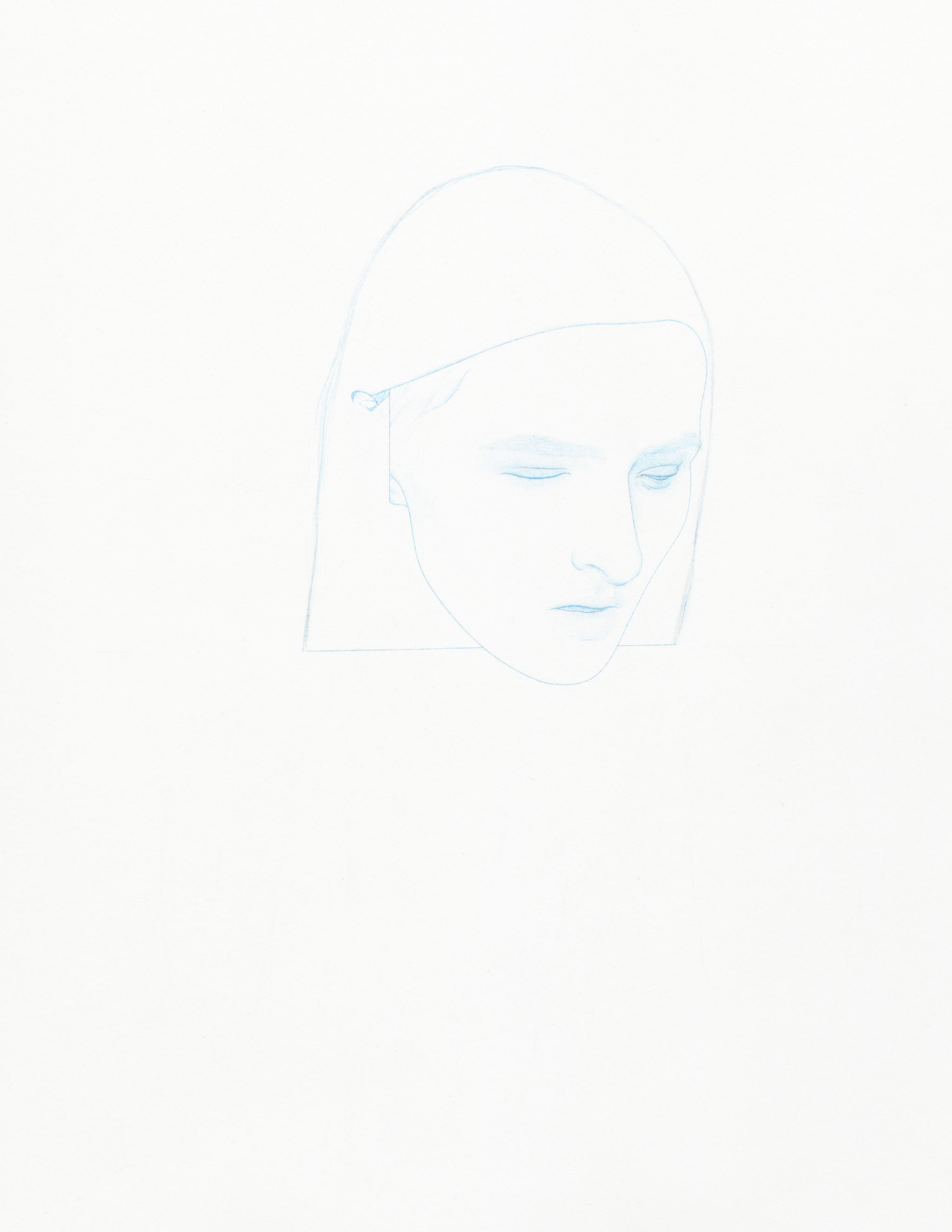 thedoppelganger 11x8.5 colored pencil and graphite on paper 2013