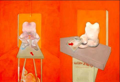 Diptych: Study of the Human Body-- From a Drawing by Ingres (1984), Francis Bacon