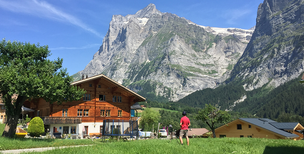 Vista sul Wetterhorn a Grindelwald, Canton Berna. (Luglio 2019)