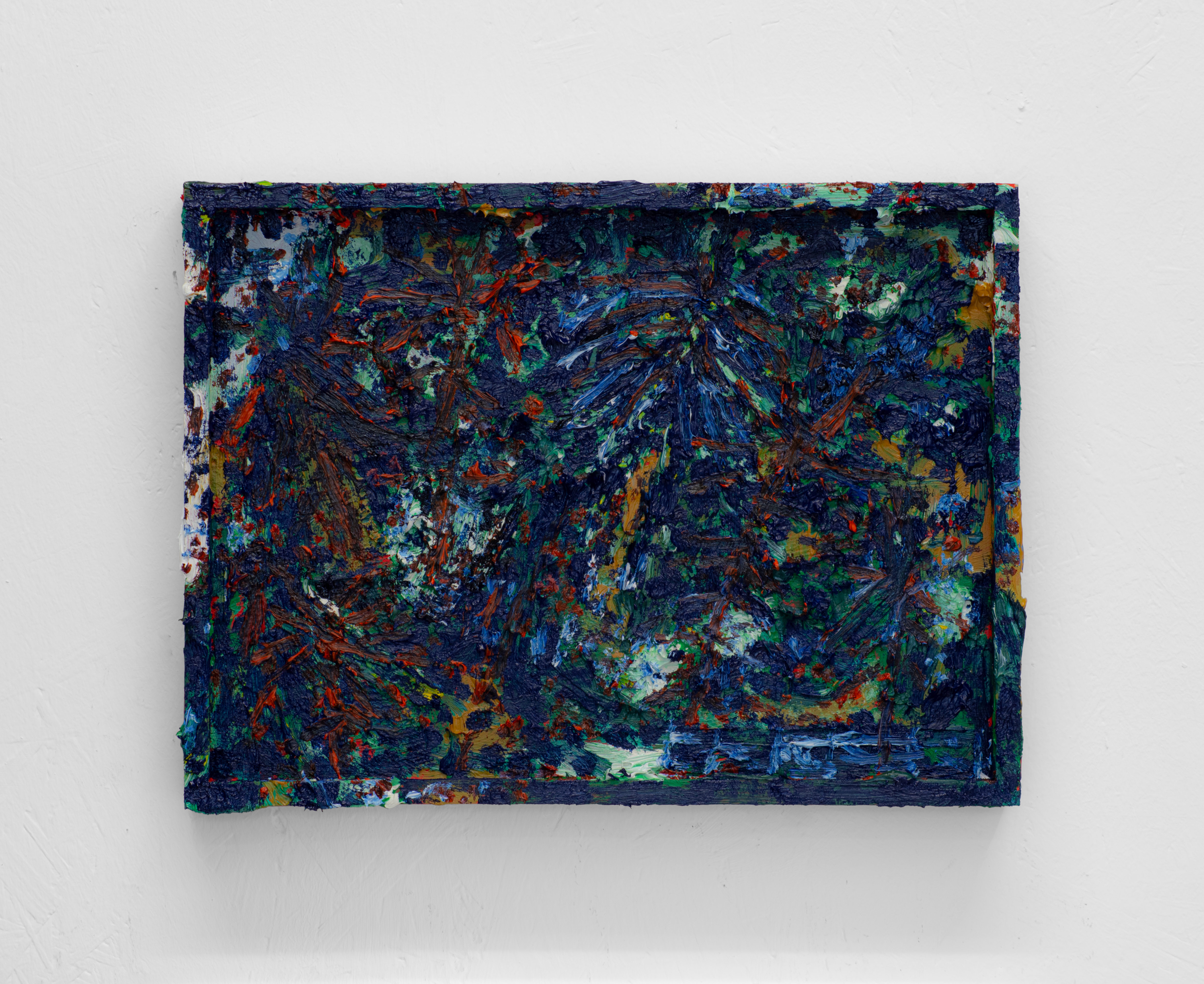 Disappearing act, 2025  Oil on wood  24 x 31 cm