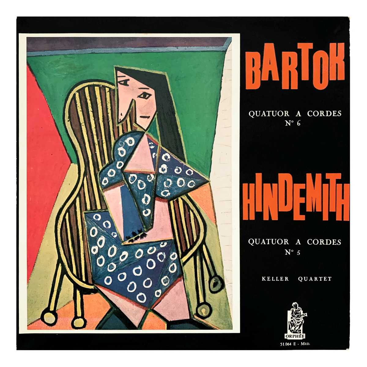 Orphée 51 064 Béla Bartók - String Quartet No.6 | Paul Hindemith - String Quartet No.5, Op.32 Das Keller Quartett Design: Pablo Picasso (artwork)